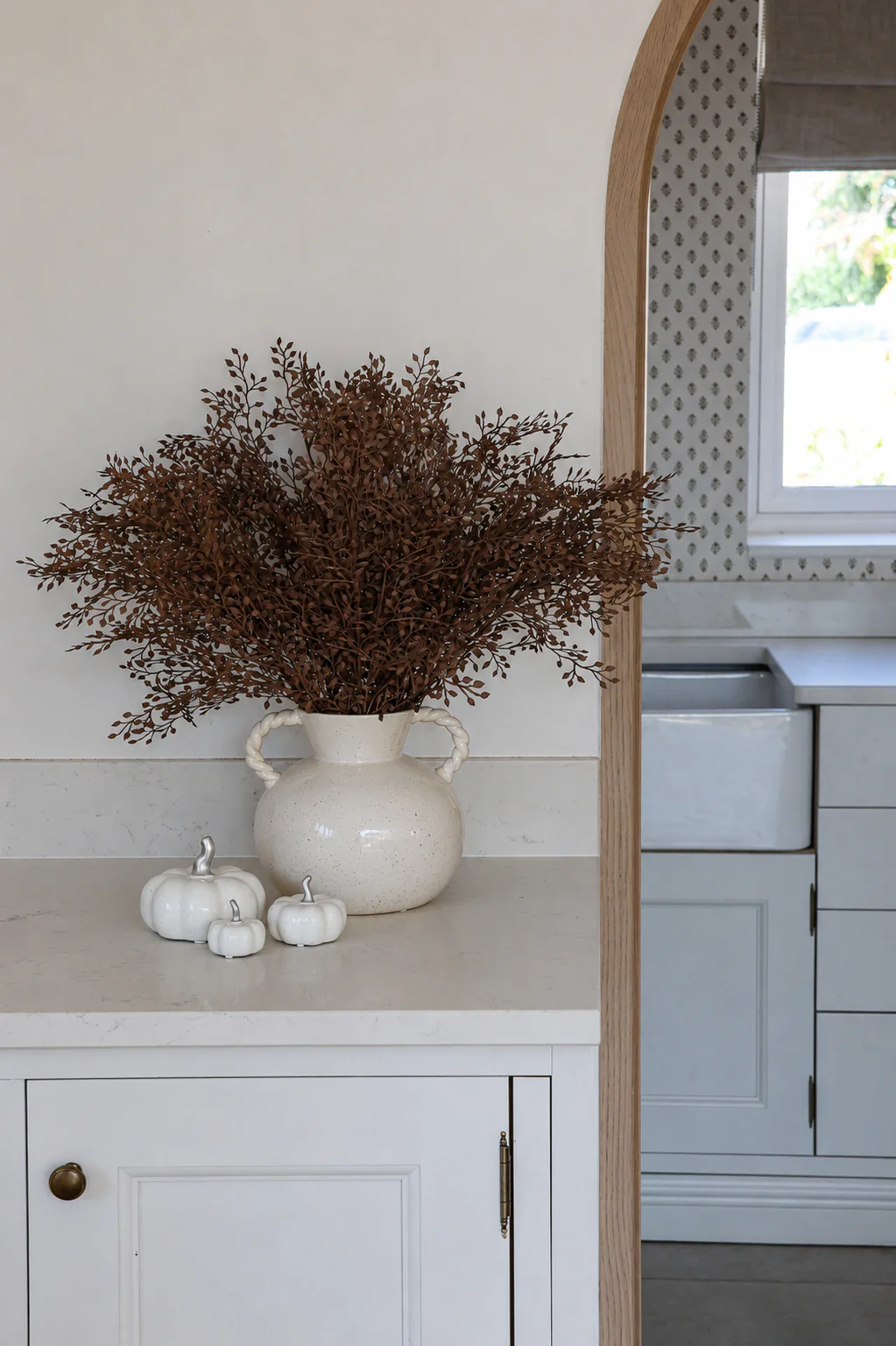 Faux Flowers - Wattle Spray - Brown - Image 3