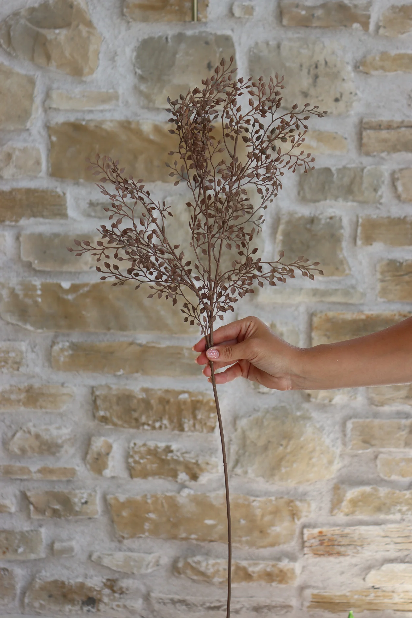 Faux Flowers - Wattle Spray - Brown - Image 4