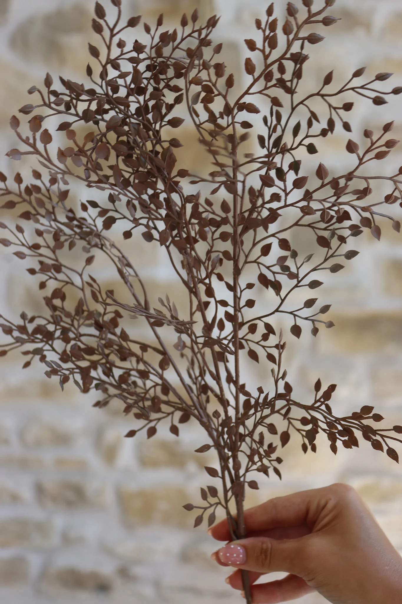 Faux Flowers - Wattle Spray - Brown - Image 5
