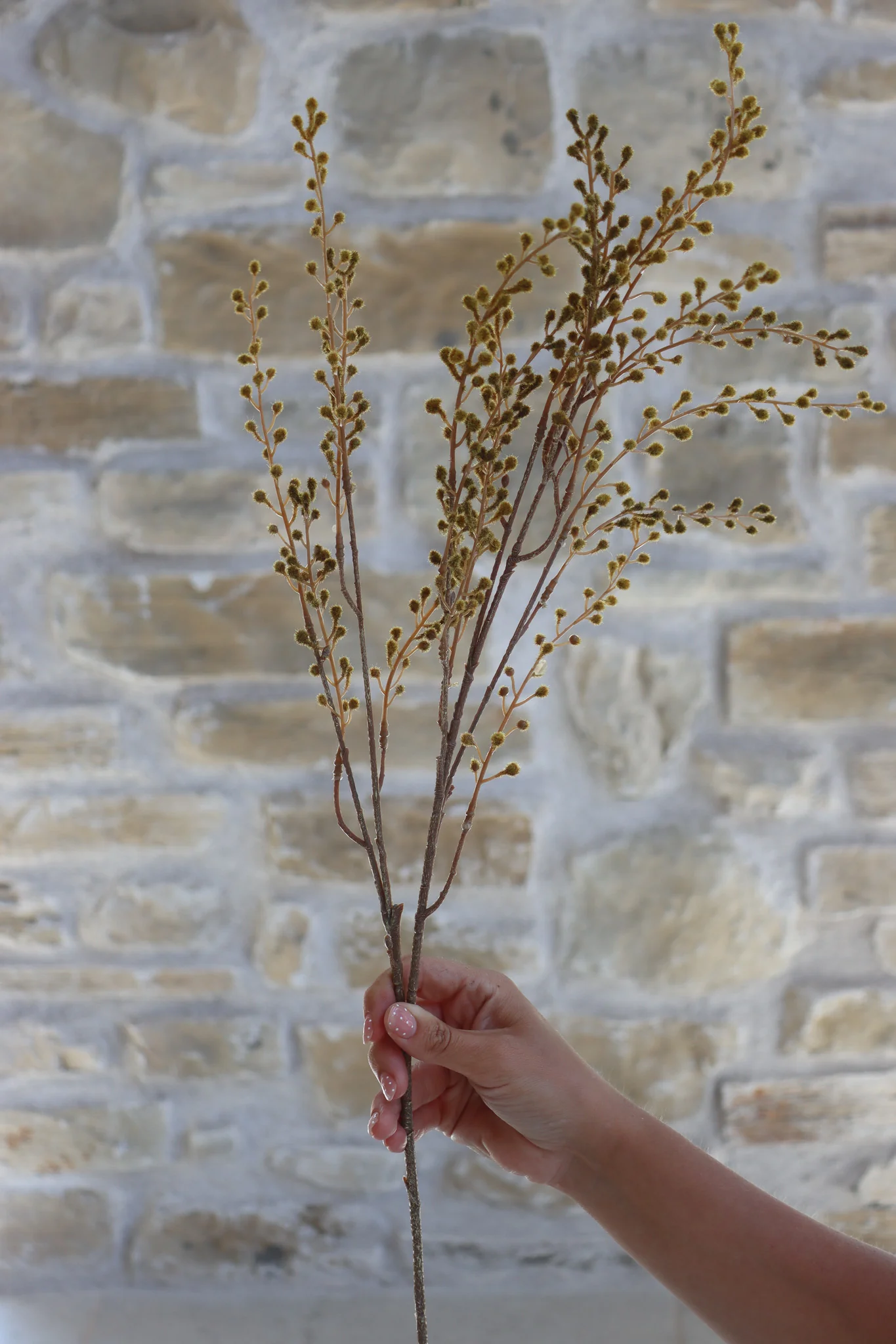 Faux Flowers - Autumn Brown Willow Spray - Image 3