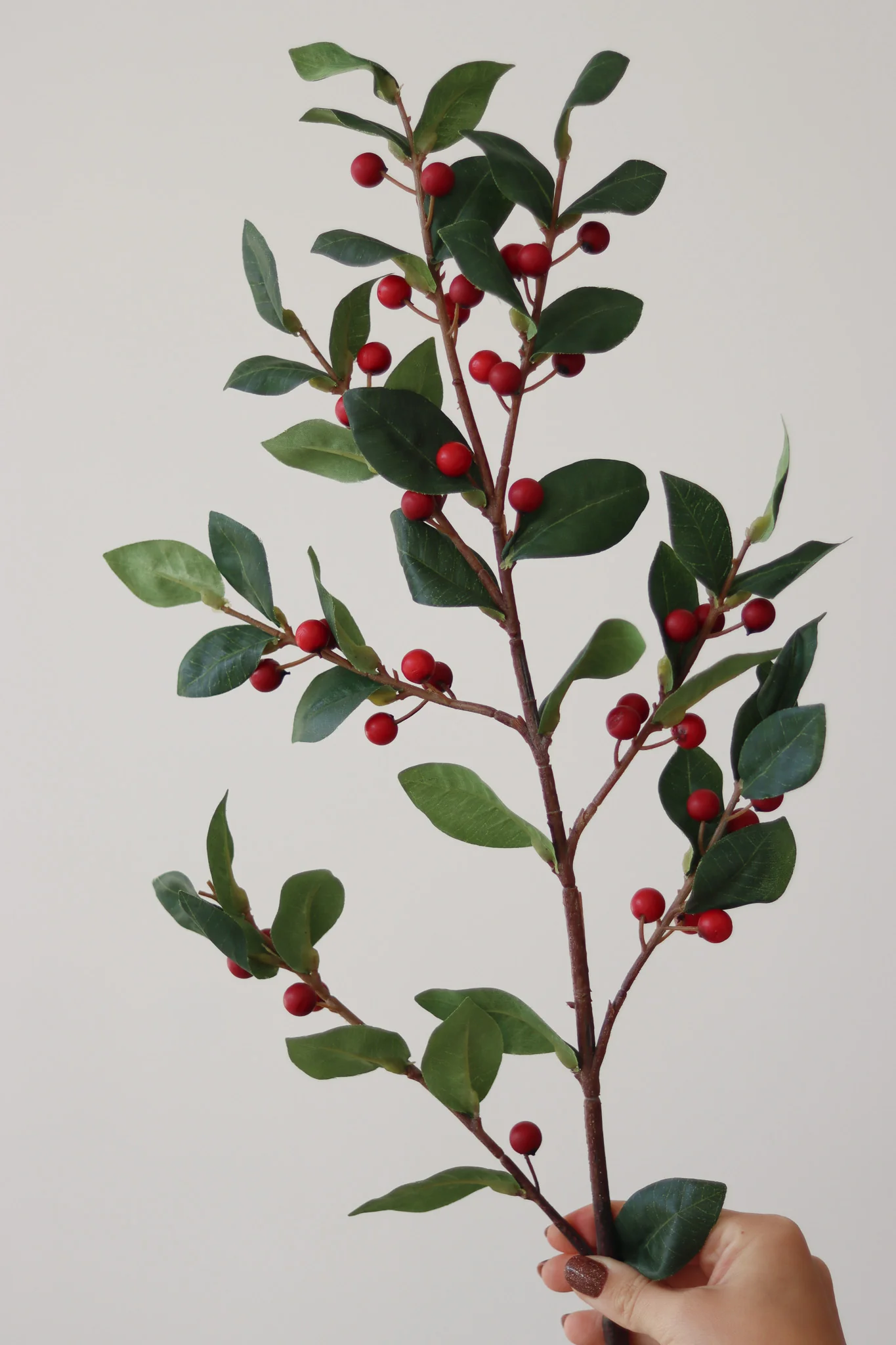 Faux Flowers - Red Berry Stem - Image 2