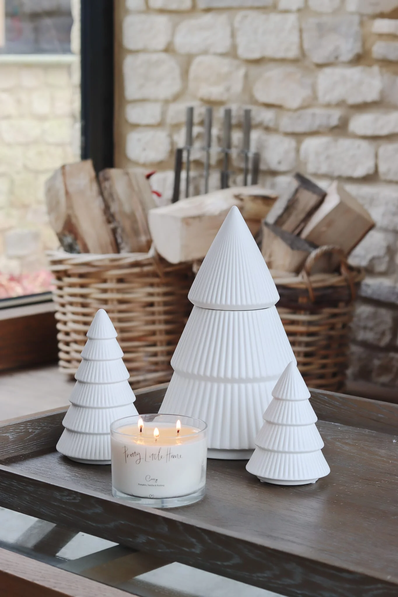 Fluted Ceramic Christmas Tree - Jar - Image 3