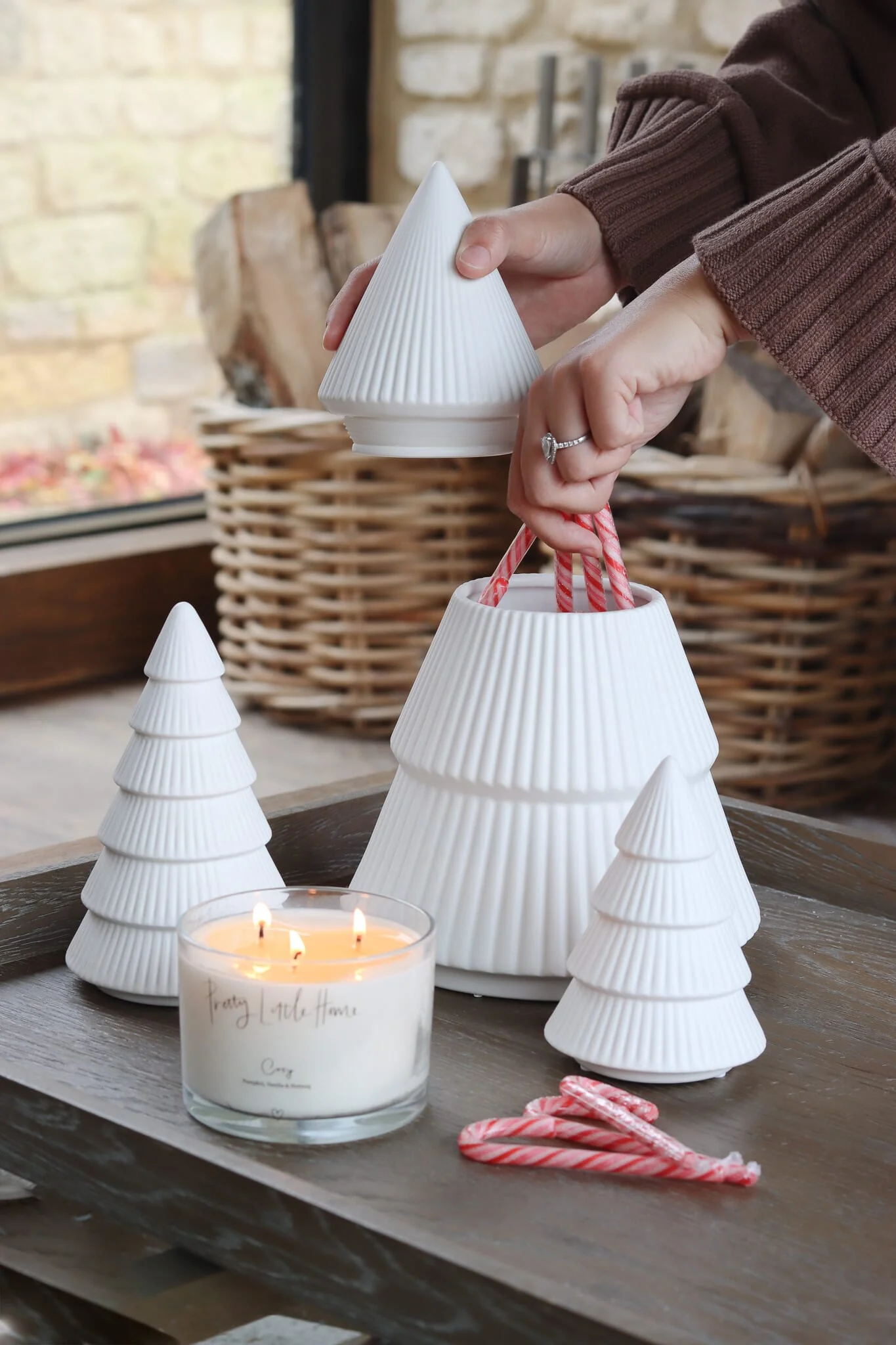 Fluted Ceramic Christmas Tree - Jar - Image 5