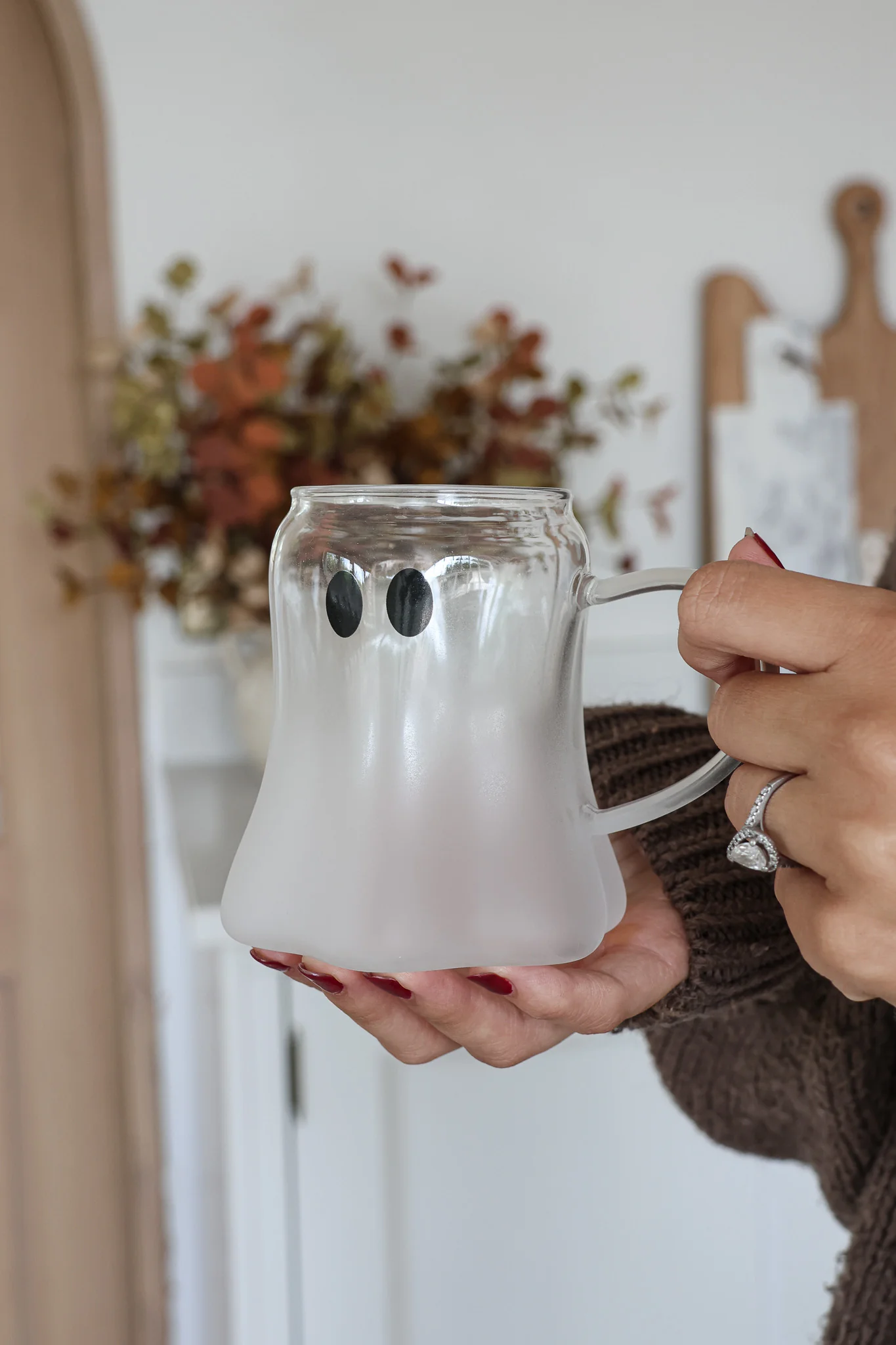 Frosted Glass Ghost Mug