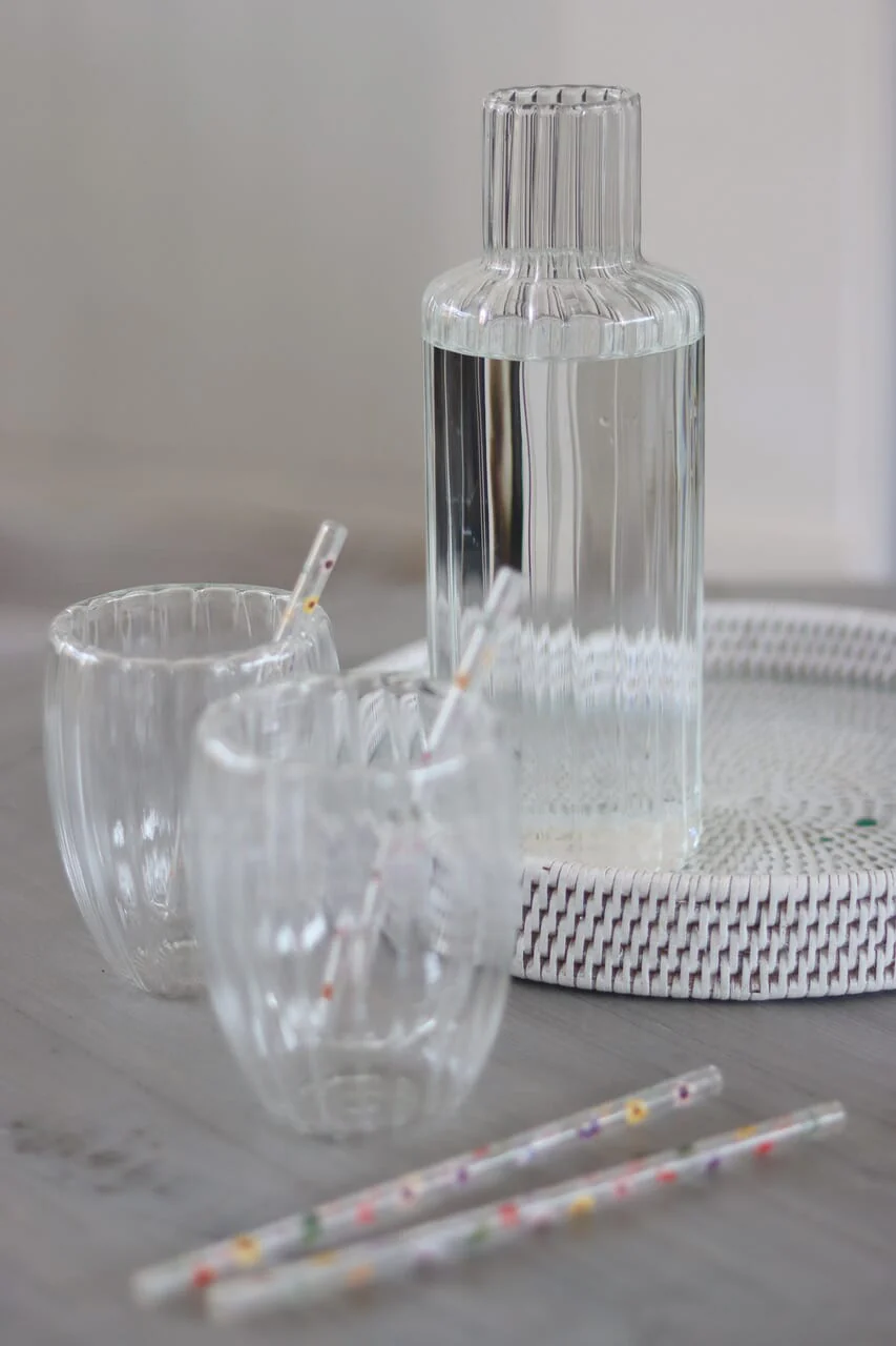 Glass Carafe - Rippled - Image 5