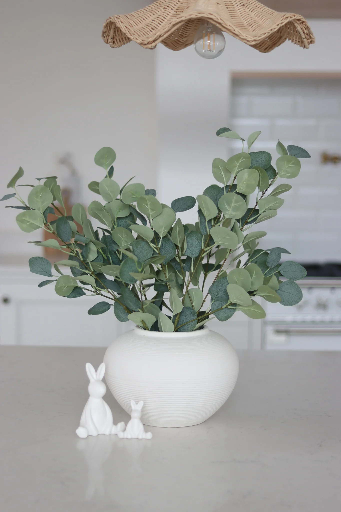 Silver Dollar Eucalyptus Ceramic Vase Styling Bundle