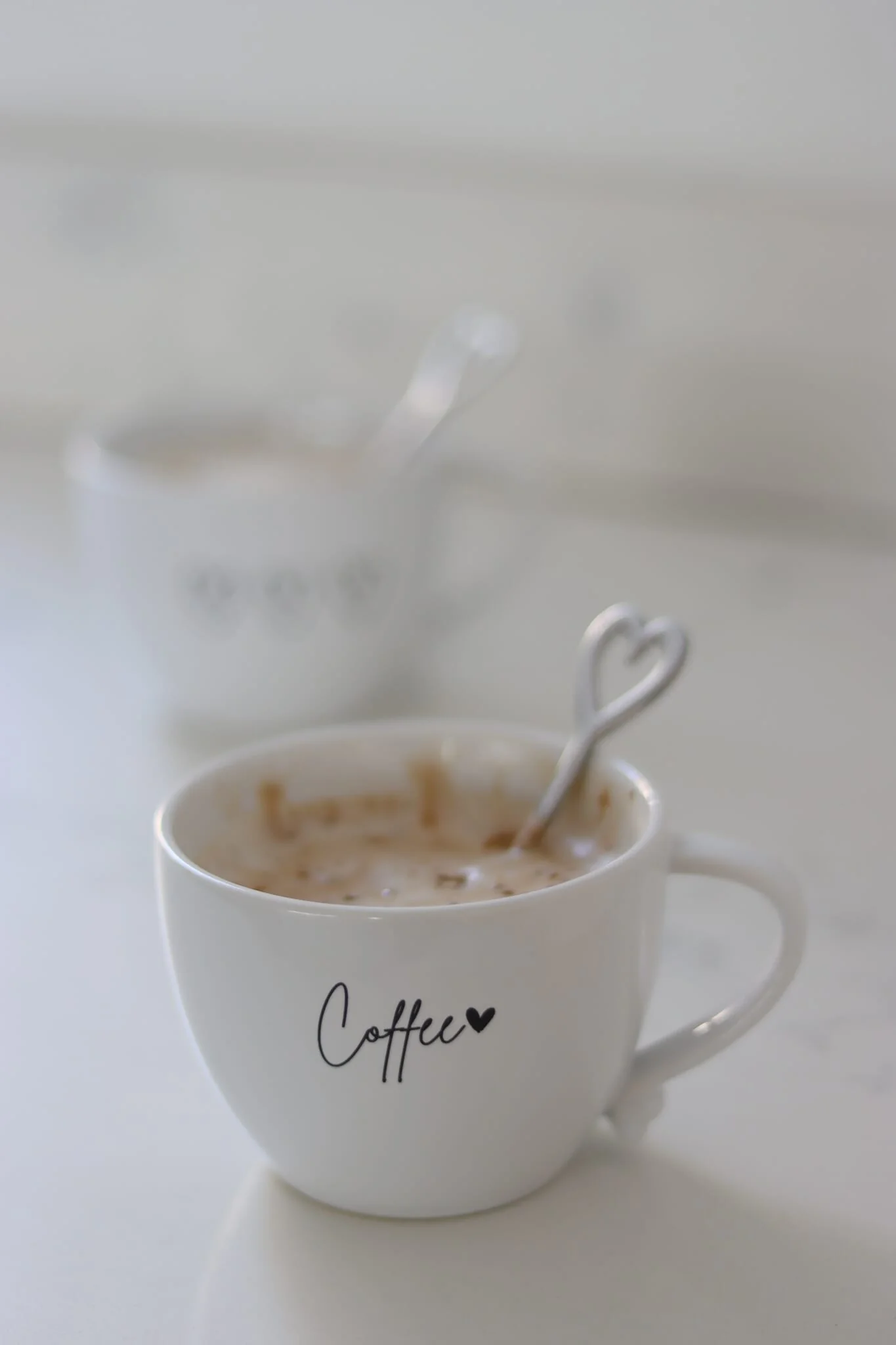 Heart Handled Ceramic Mug - Coffee - Image 2
