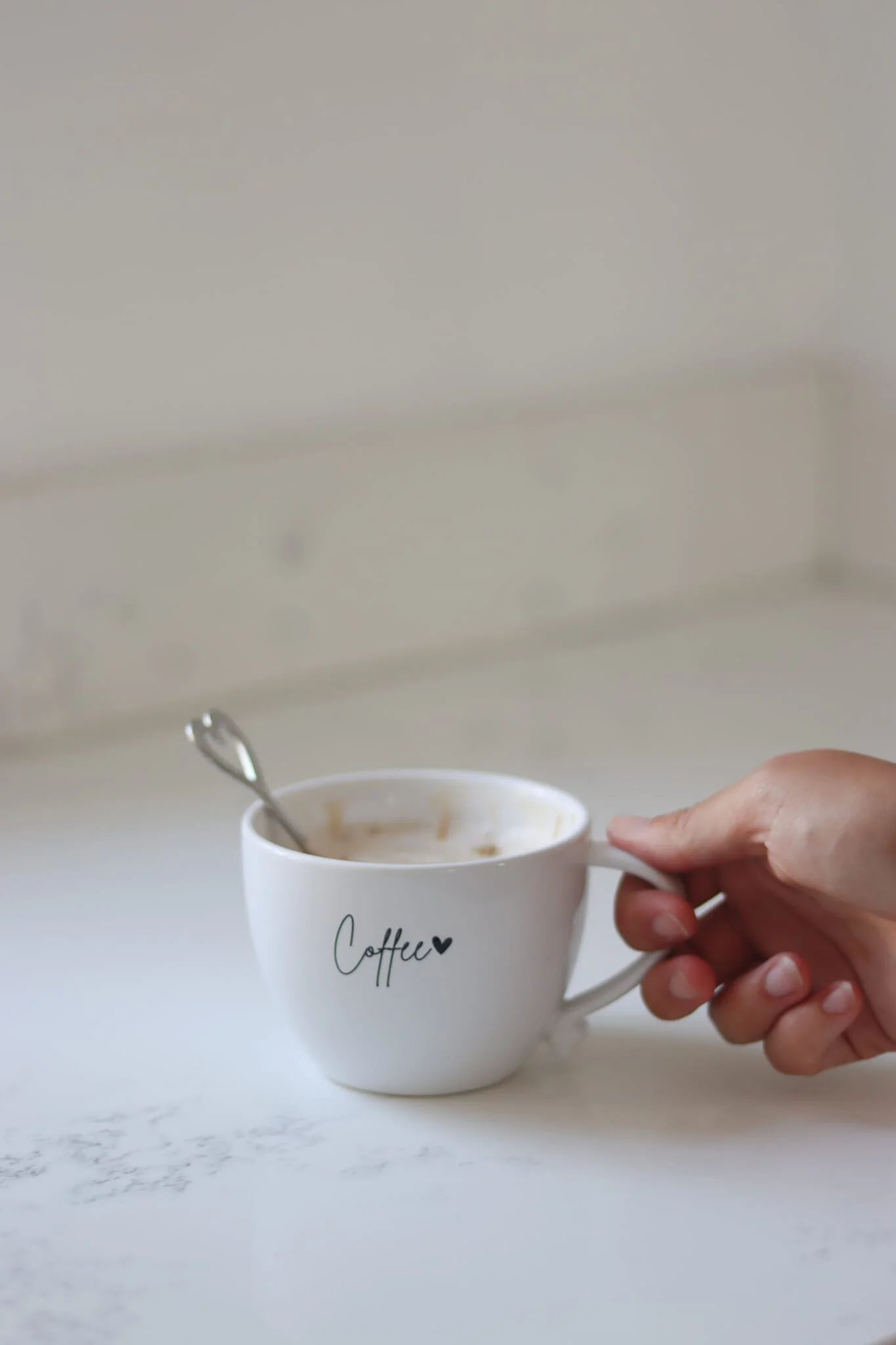 Heart Handled Ceramic Mug - Coffee - Image 3