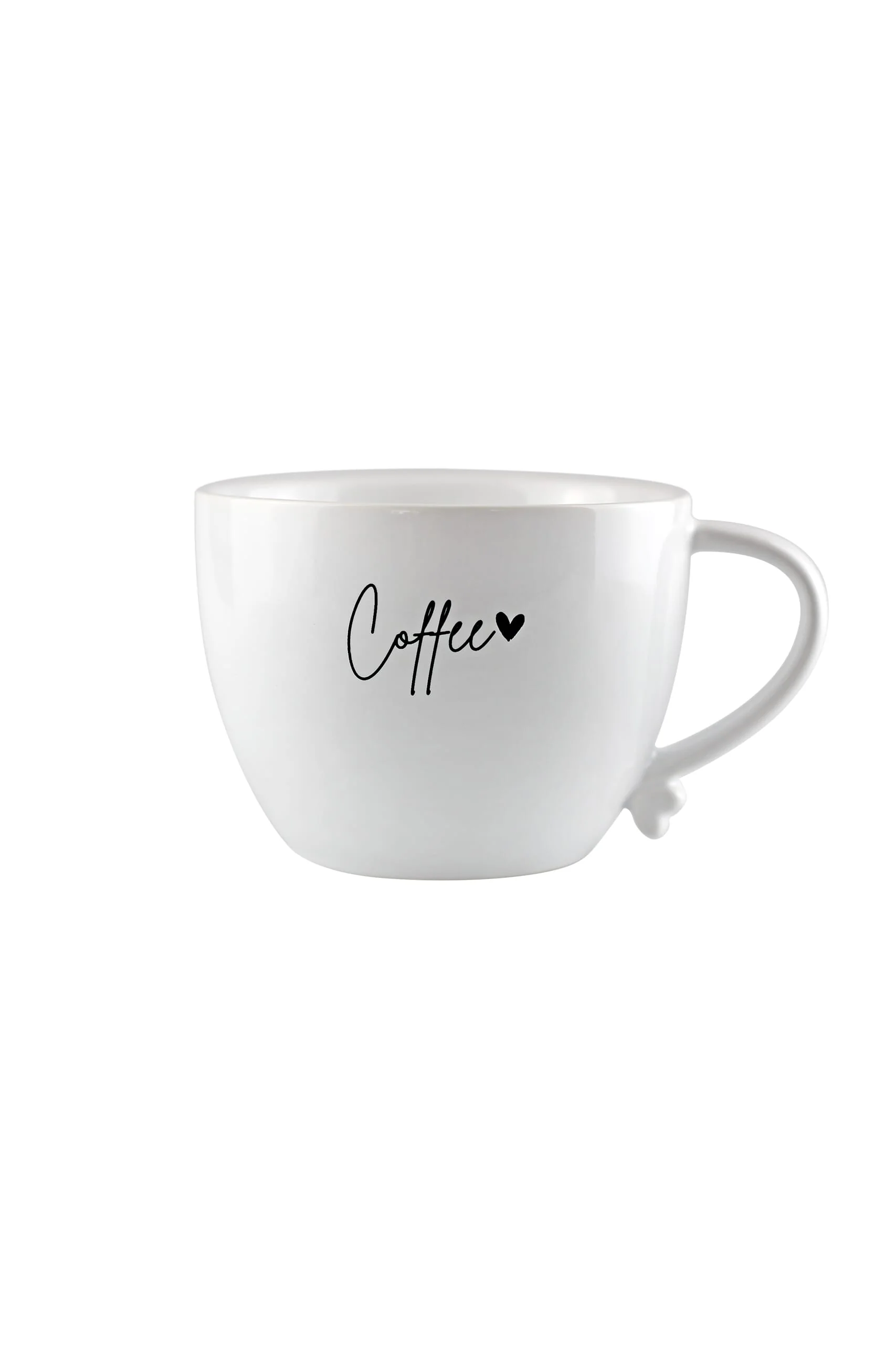 Heart Handled Ceramic Mug - Coffee - Image 4
