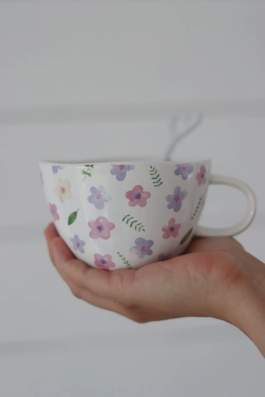 Ceramic Flower Mug - Bloom