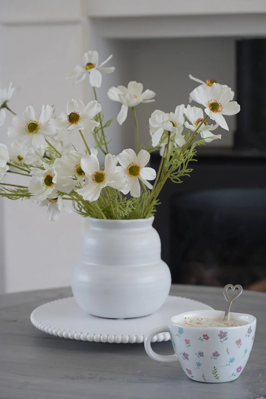 Irregular White Ceramic Vase - Image 2