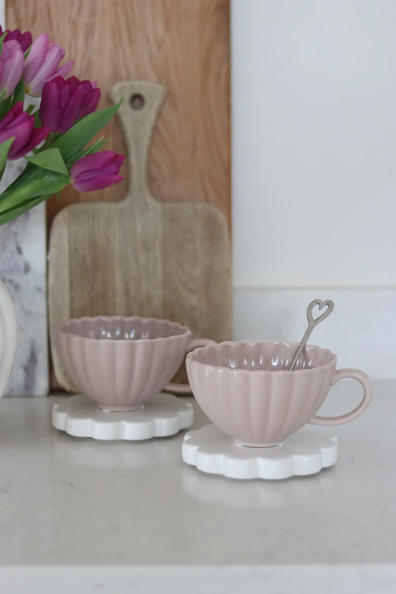 Large Ceramic Mug Set – 2 Piece – Scalloped Autumn - Image 3