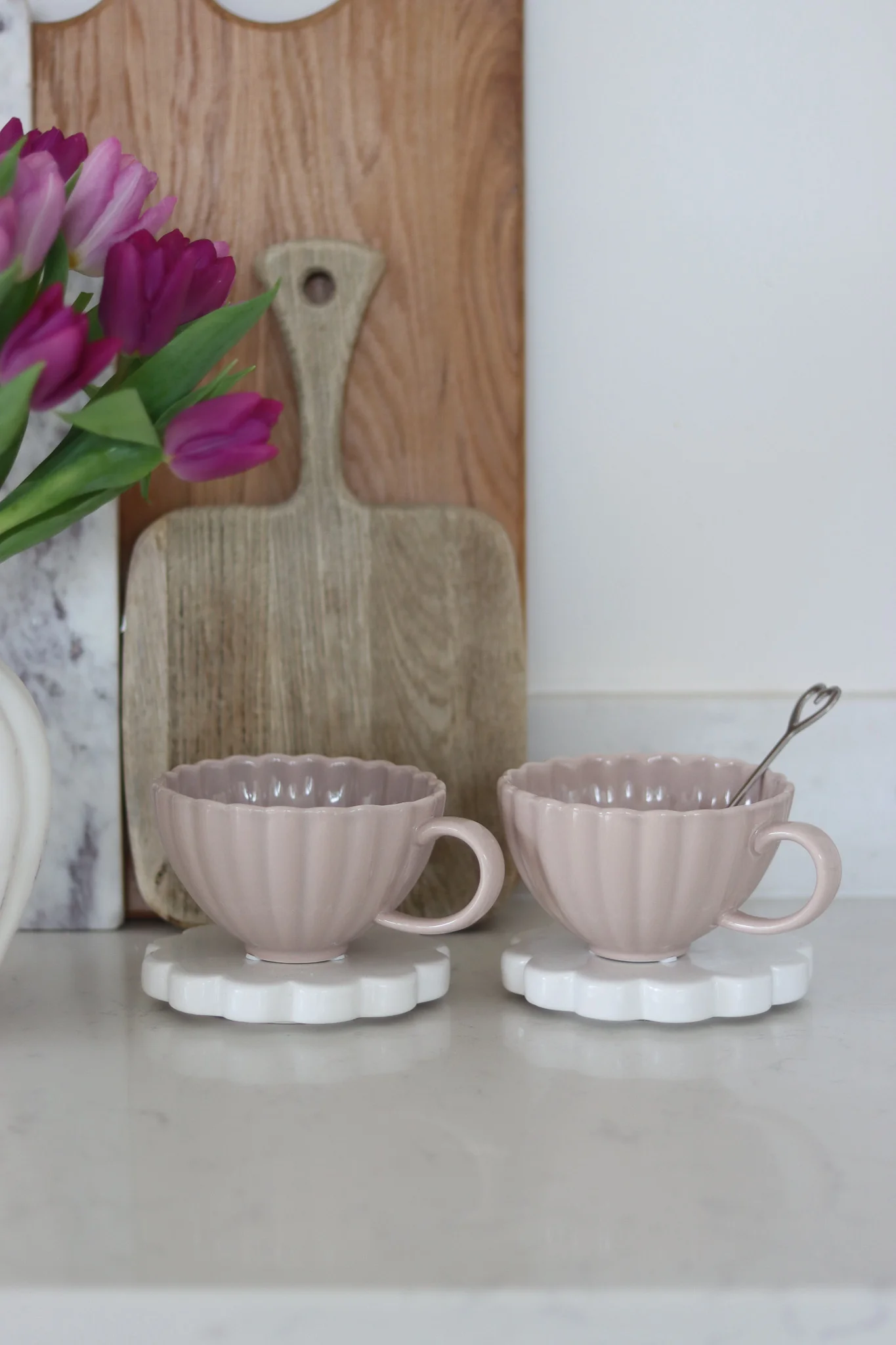 Large Ceramic Mug Set – 2 Piece – Scalloped Autumn - Image 4