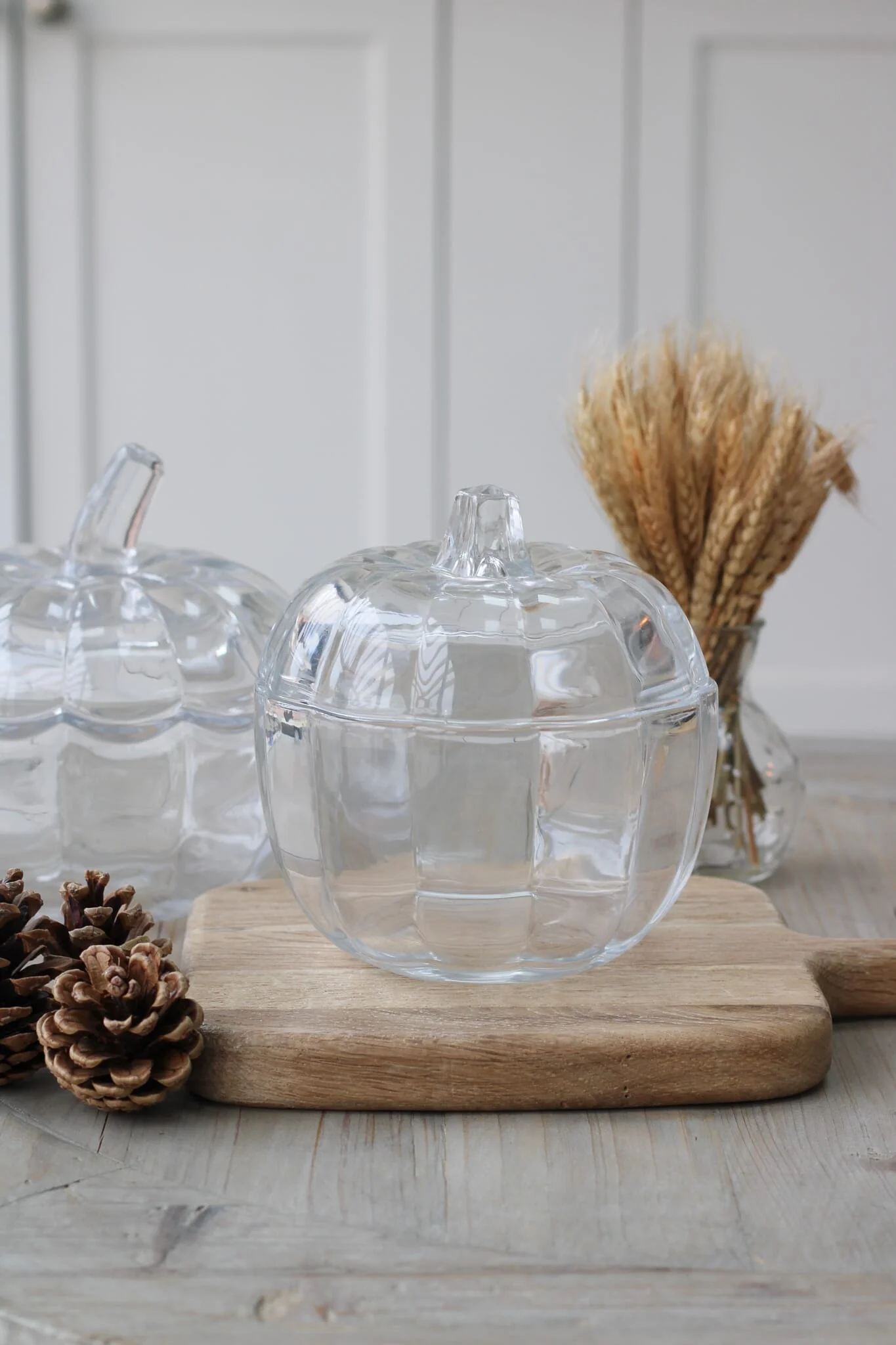 Large Glass Lidded Pumpkin - Straight stalk - Image 3