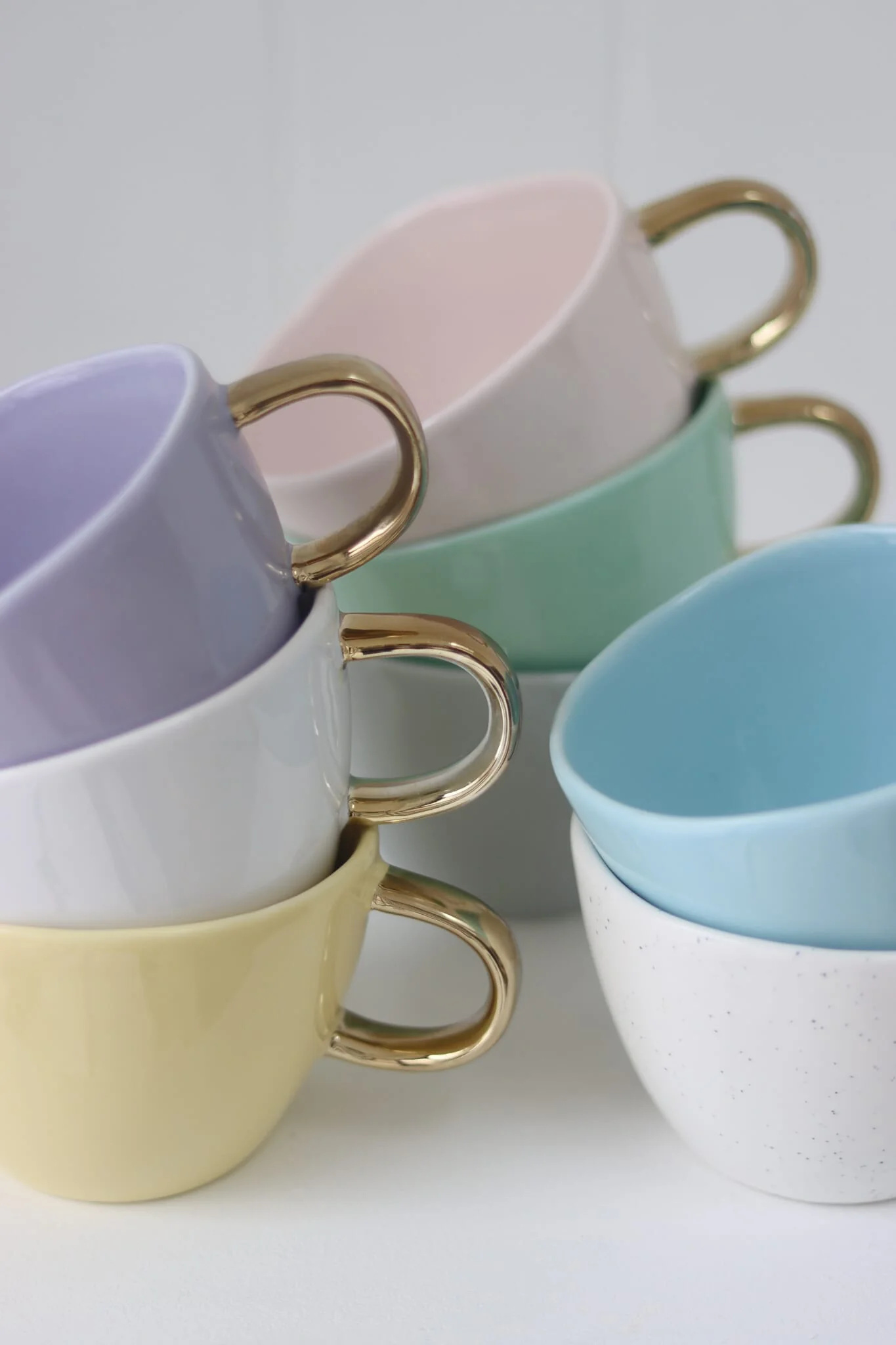 Irregular Ceramic Mug - Pink - Image 4