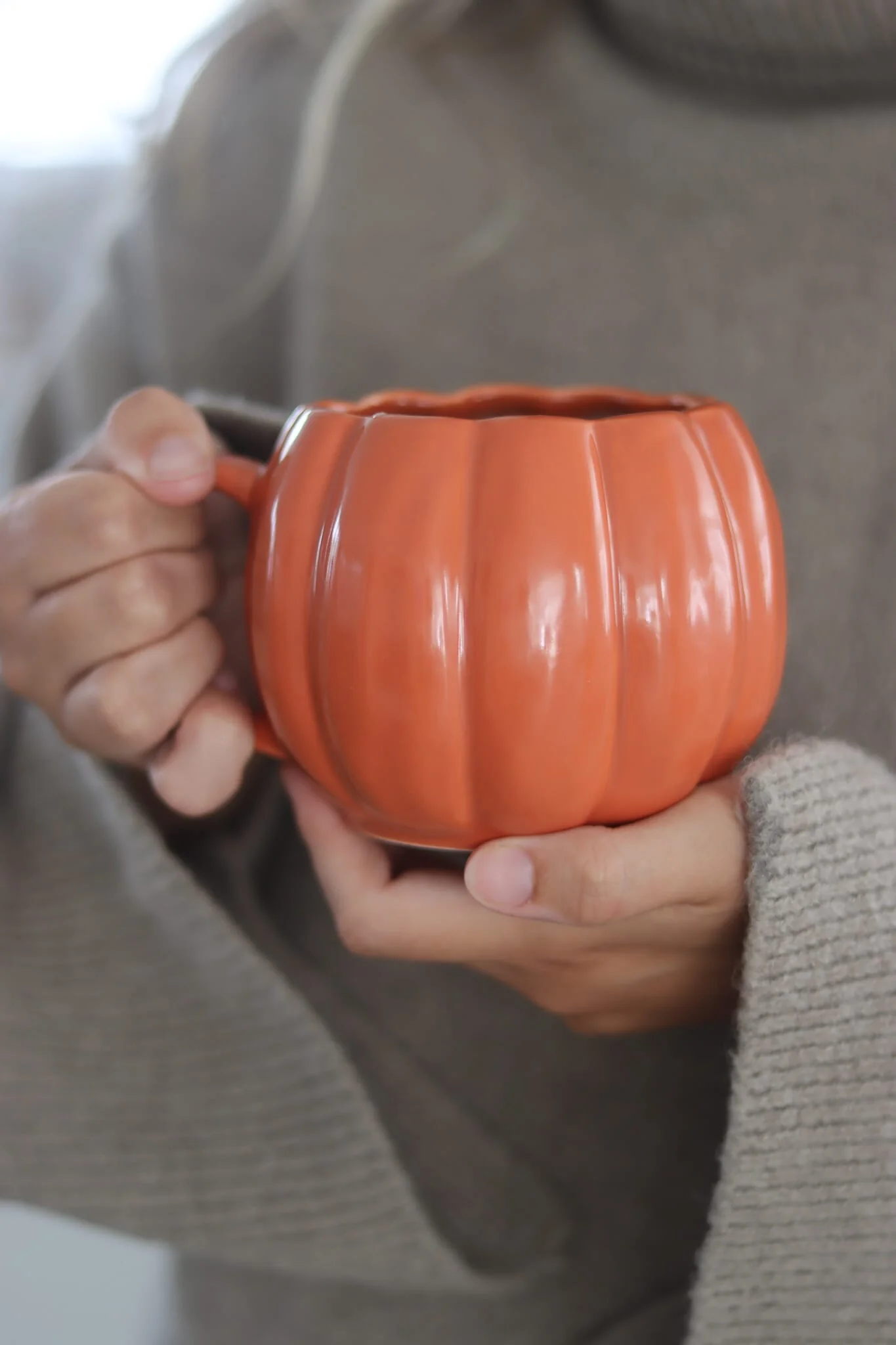 Large Pumpkin Mug - Autumnal Orange