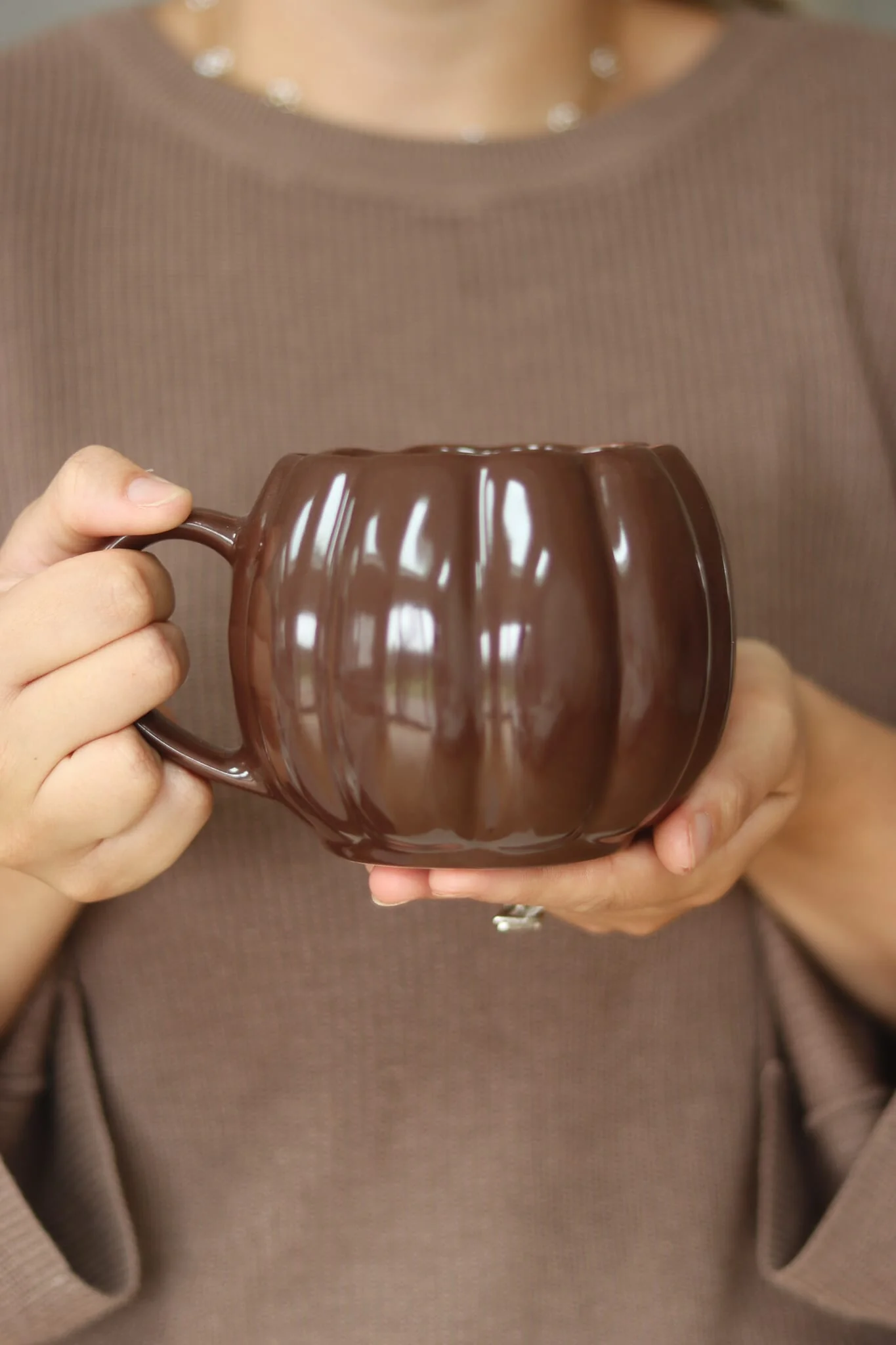 Large Pumpkin Mug - Brown