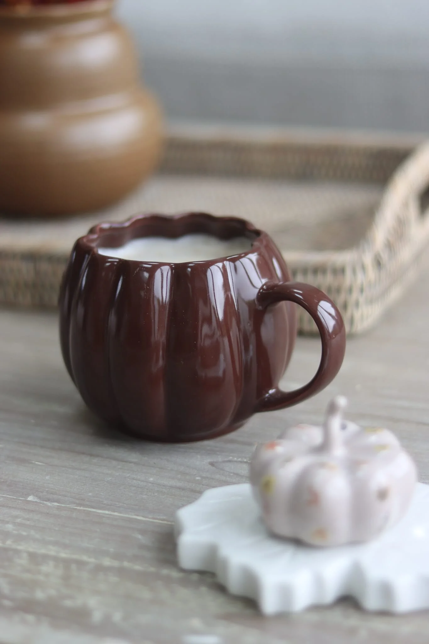 Large Pumpkin Mug - Brown - Image 2