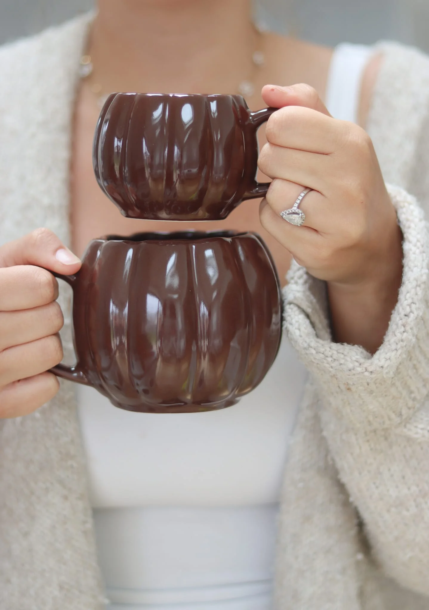 Large Pumpkin Mug - Brown - Image 4