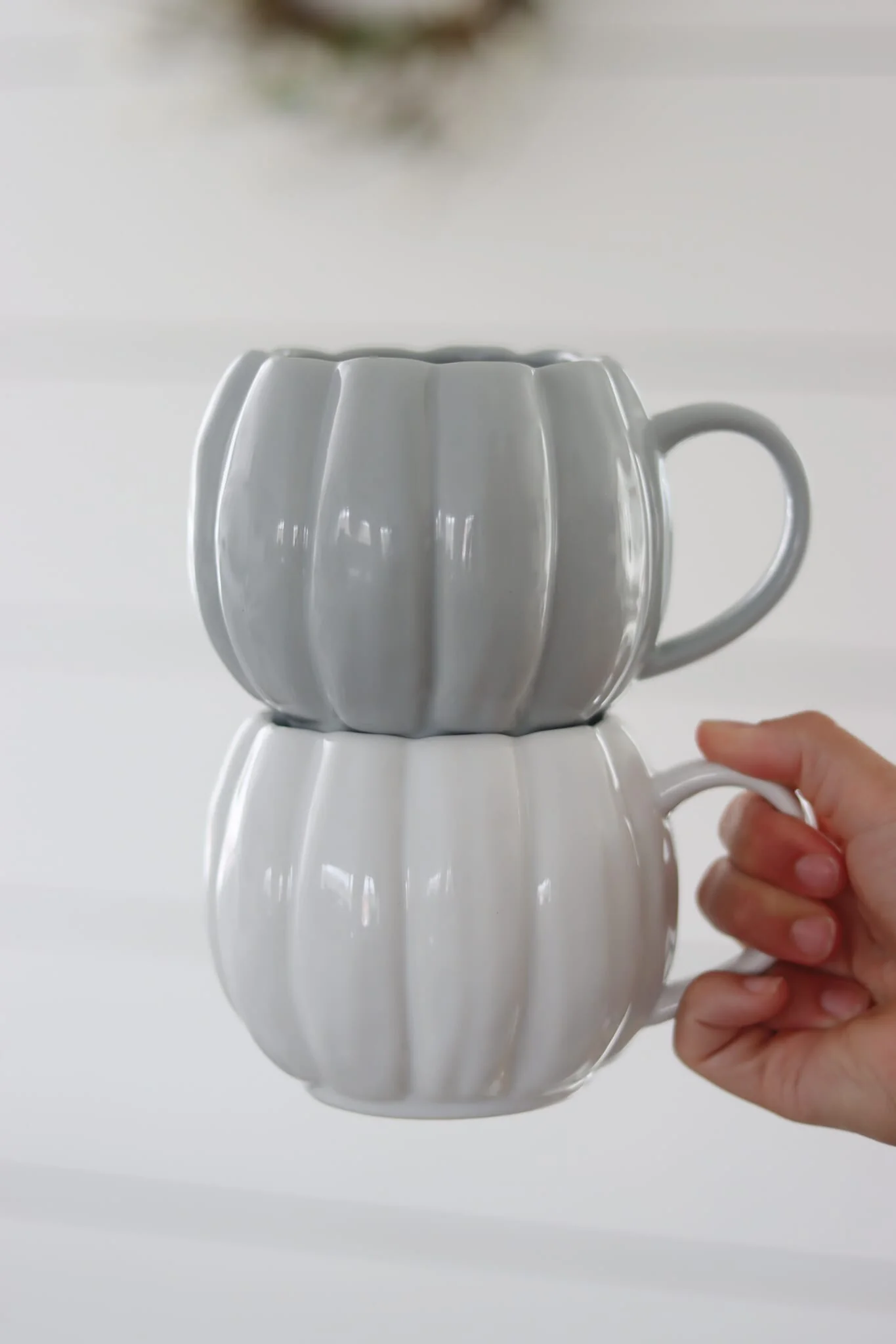 Large Pumpkin Mug - Grey - Image 2
