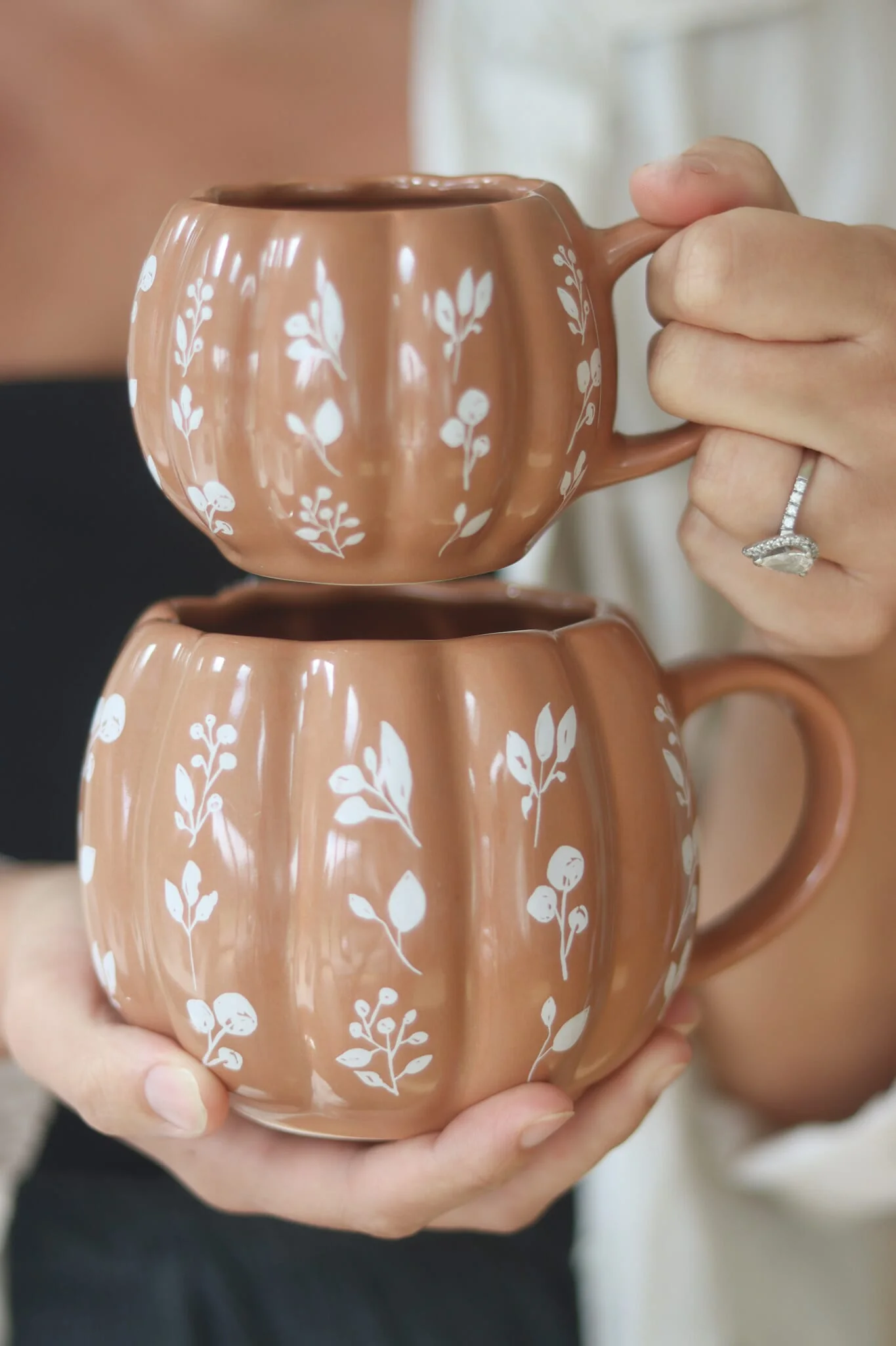 Large Pumpkin Mug - Mocha Art 3 - Image 2