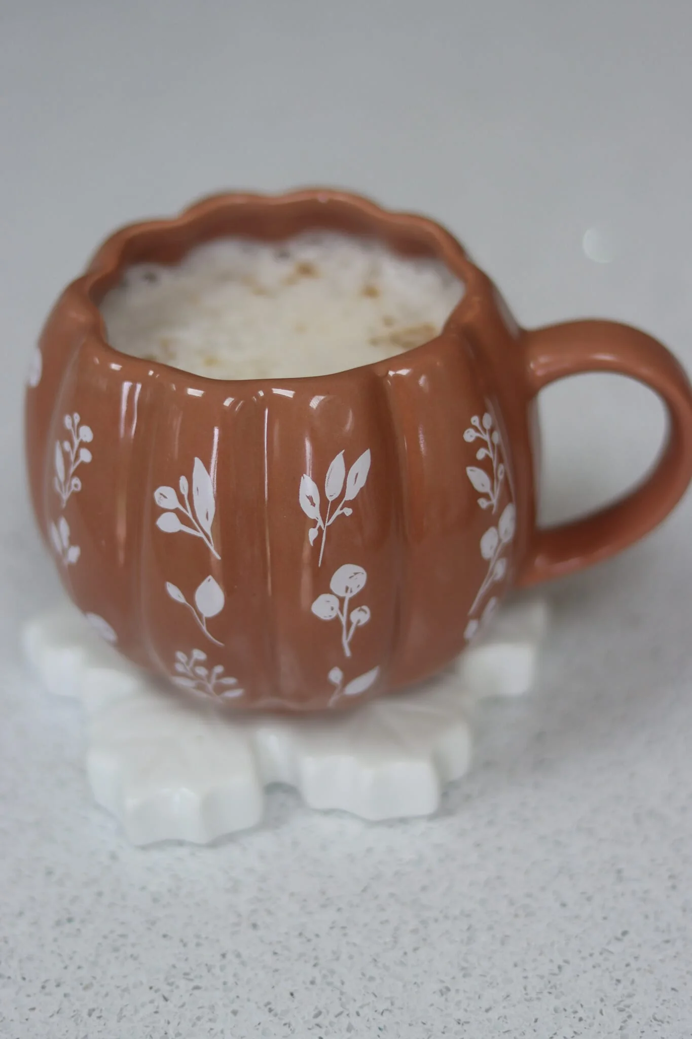 Large Pumpkin Mug - Mocha Art 3 - Image 3