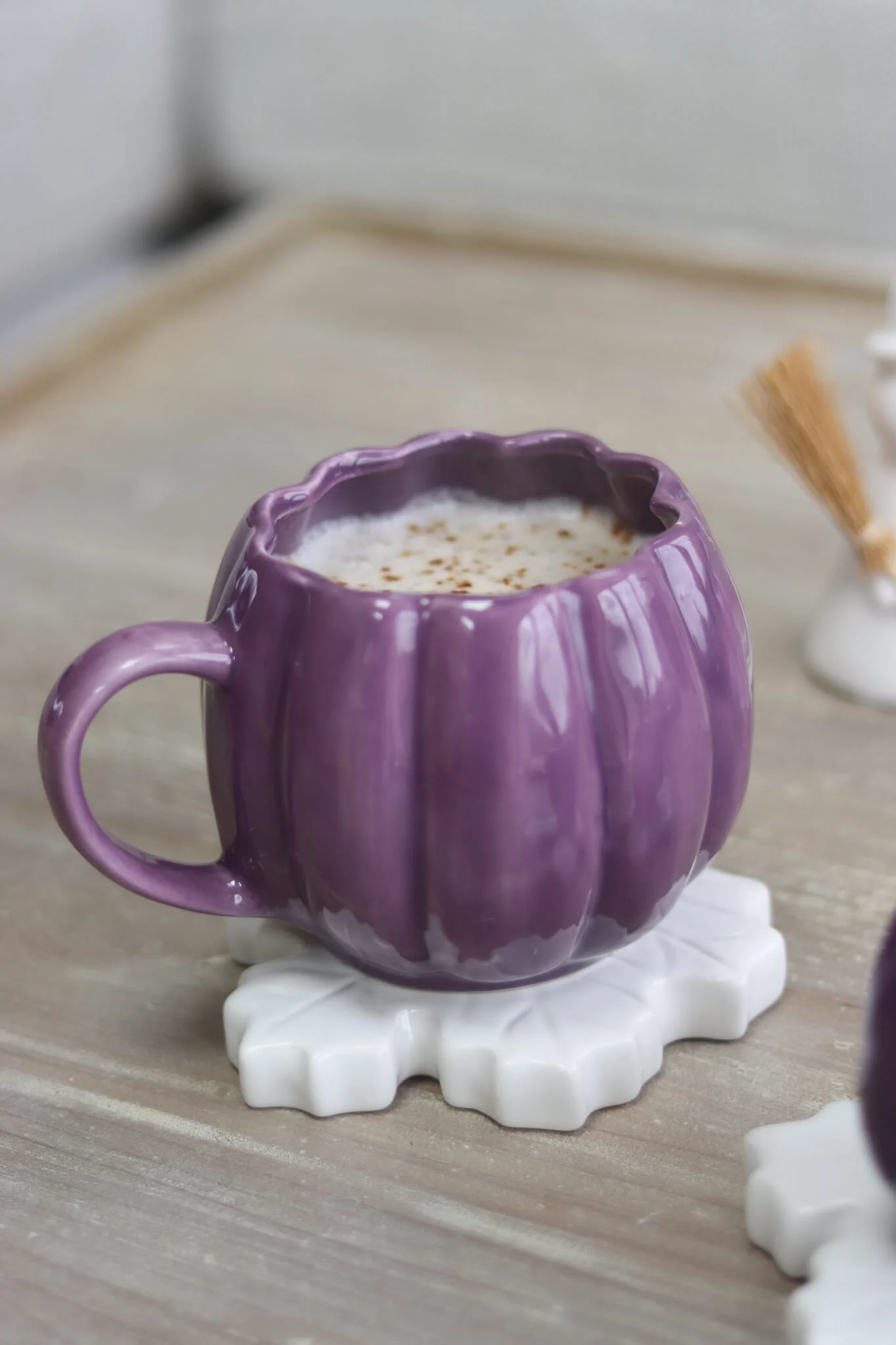 Large Pumpkin Mug - Purple - Image 4