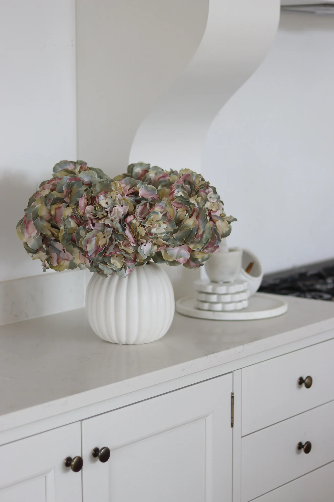Faux Flowers - Lavender Hydrangea Stem - Image 4