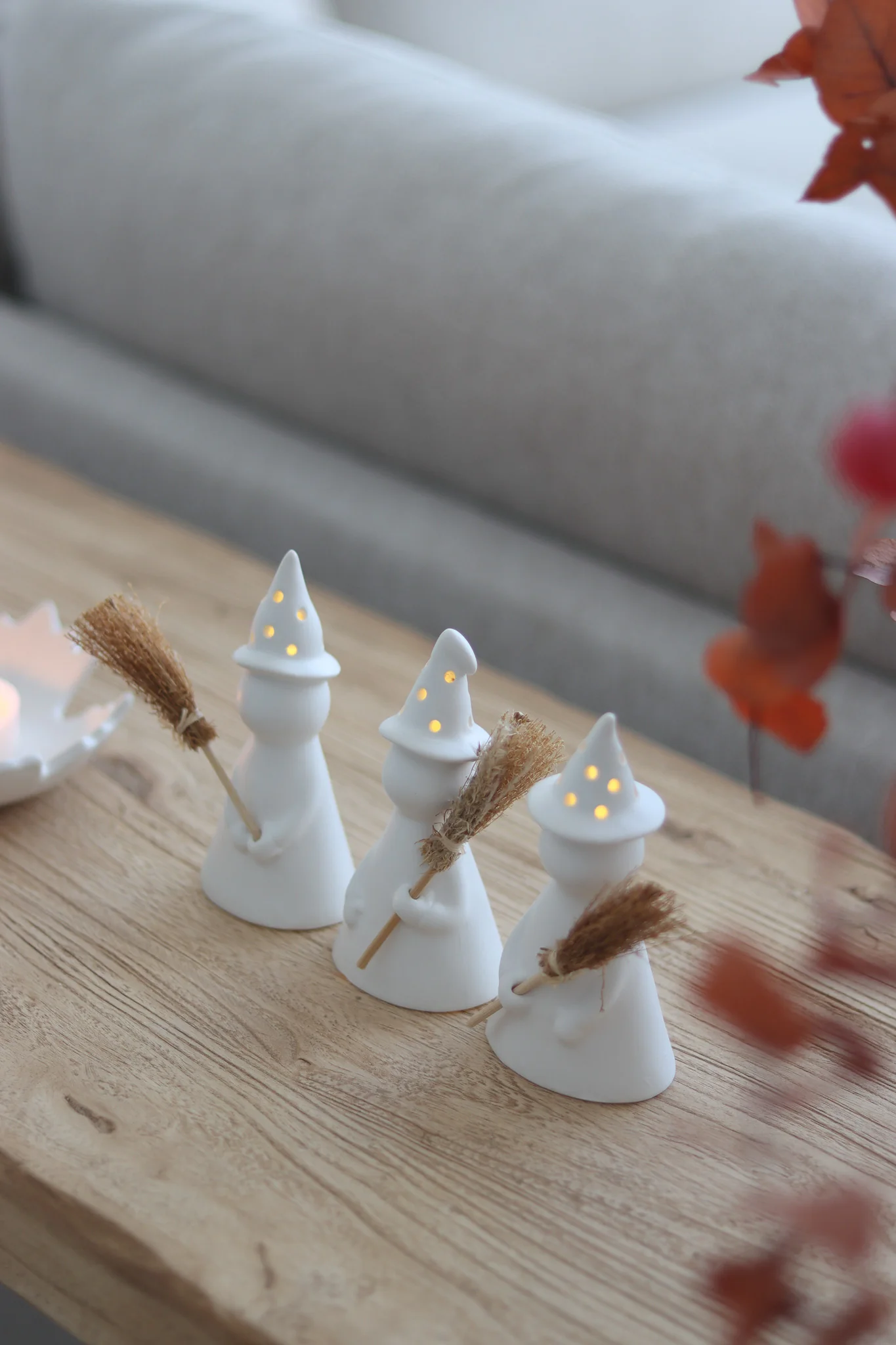 LED Ceramic Witches - Set of 3 - Image 2