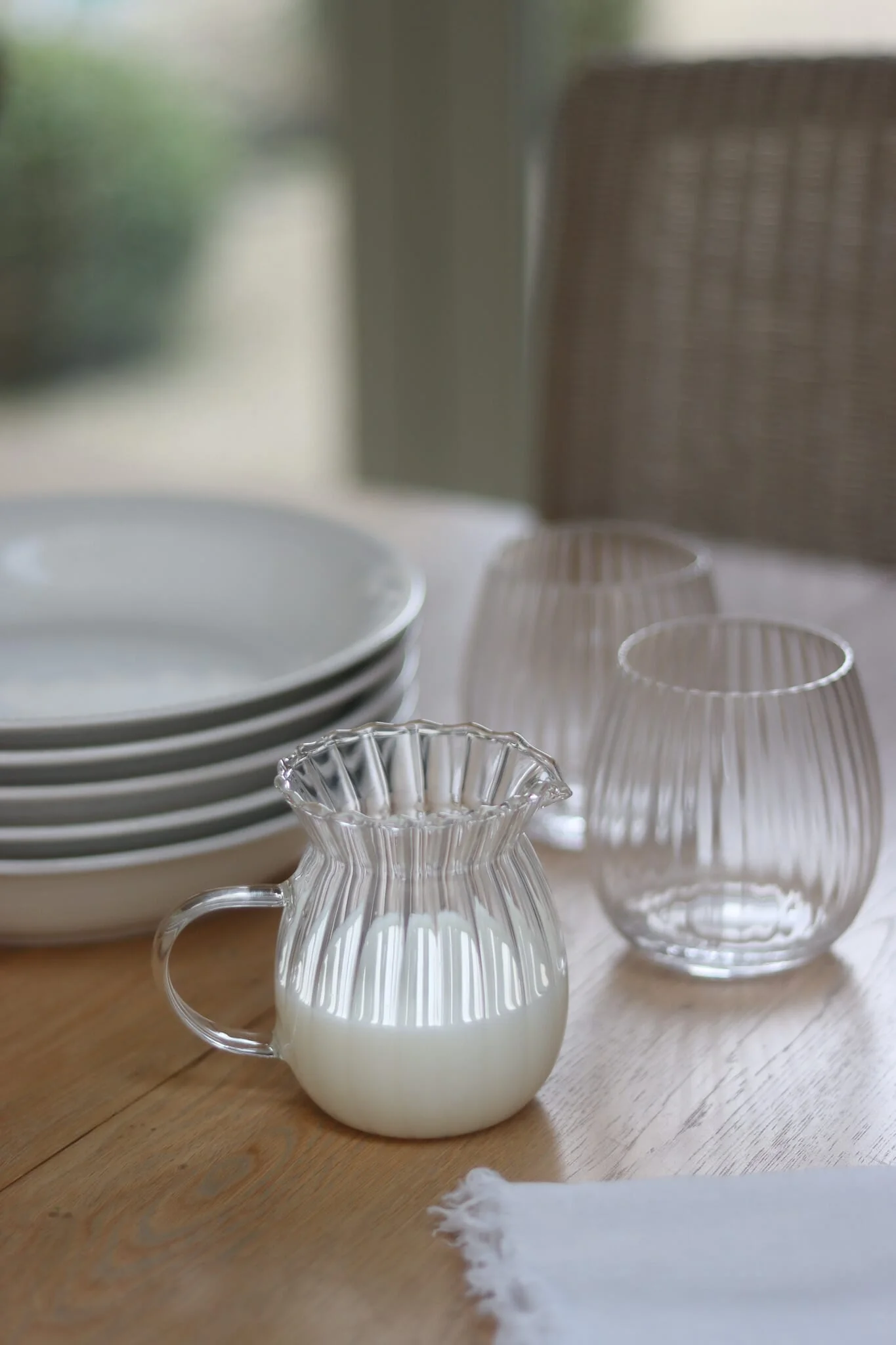 Milk Cup - Oval Ribbed
