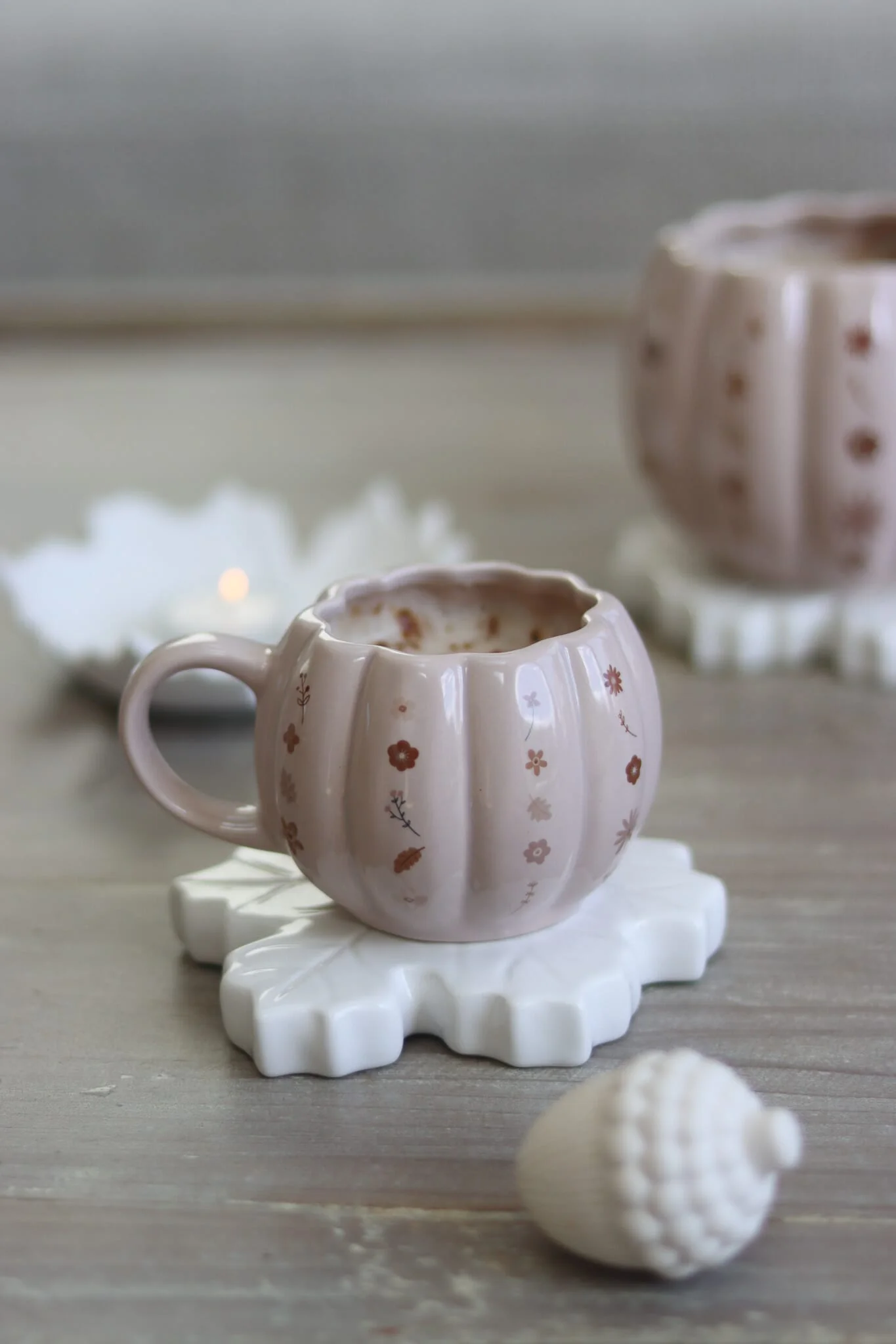 Mini Pumpkin Mug - Autumn Floral Art 4