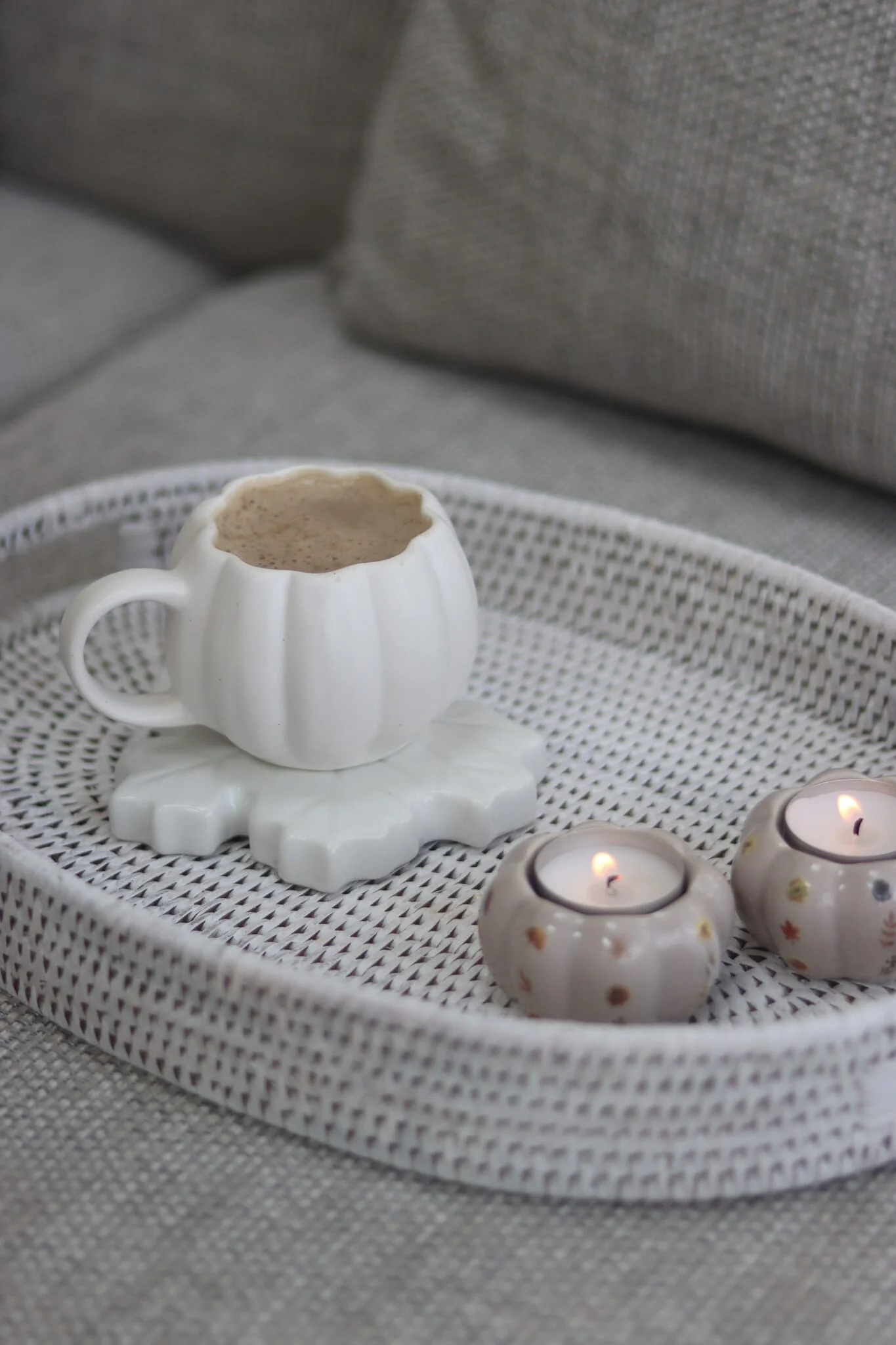 Mini Pumpkin Mug - Matt White
