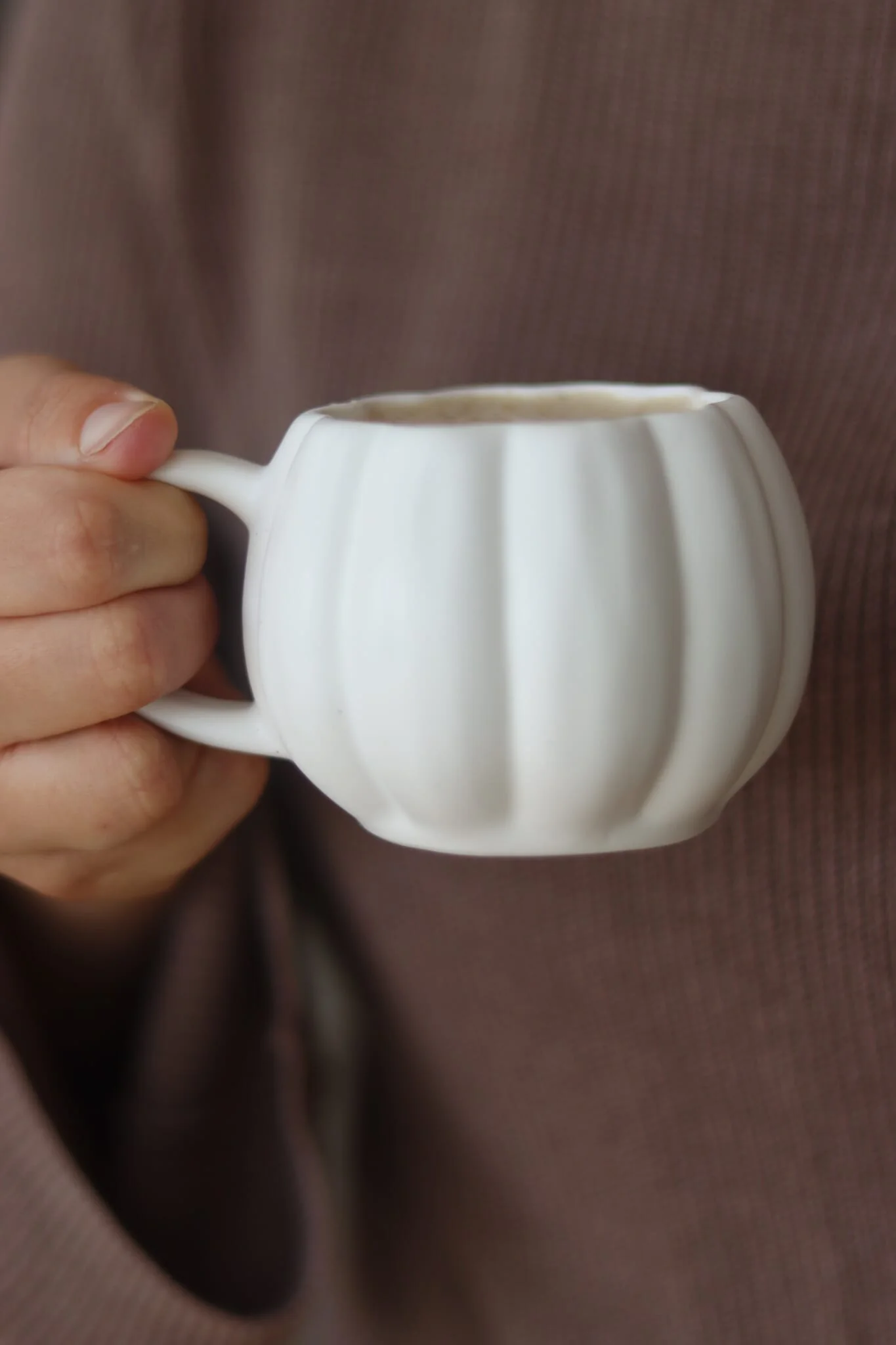 Mini Pumpkin Mug - Matt White - Image 3