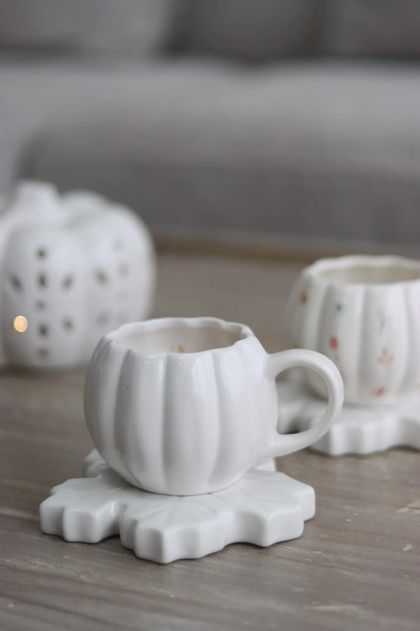 Mini Pumpkin Mug - White