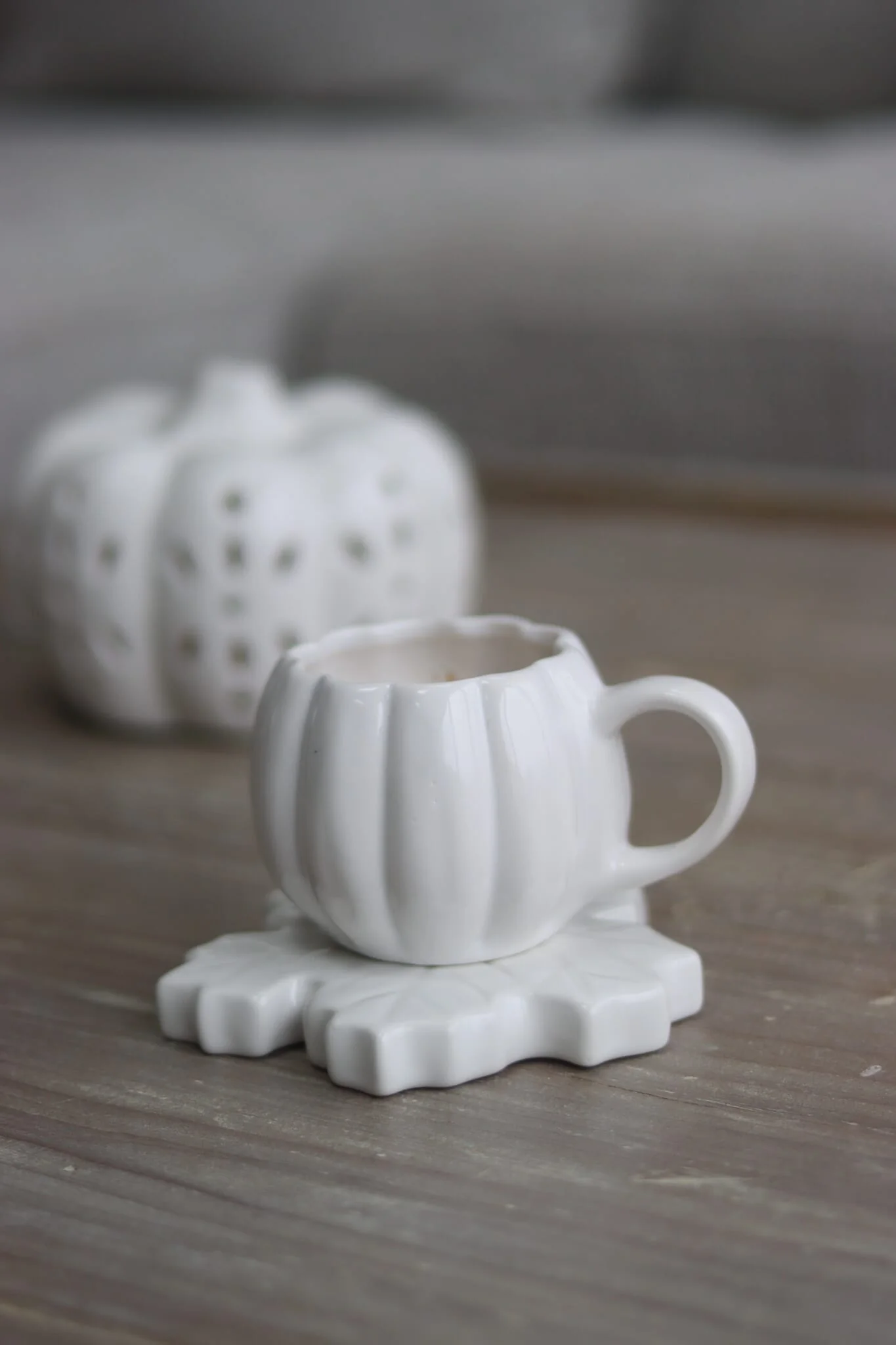 Mini Pumpkin Mug - White - Image 3