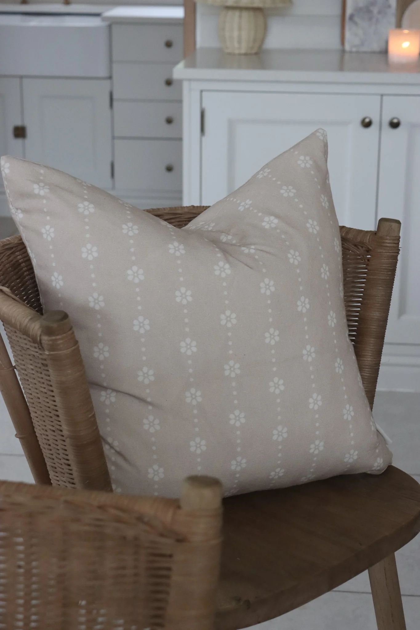 Neutral Daisy Cushion Cover - Image 2