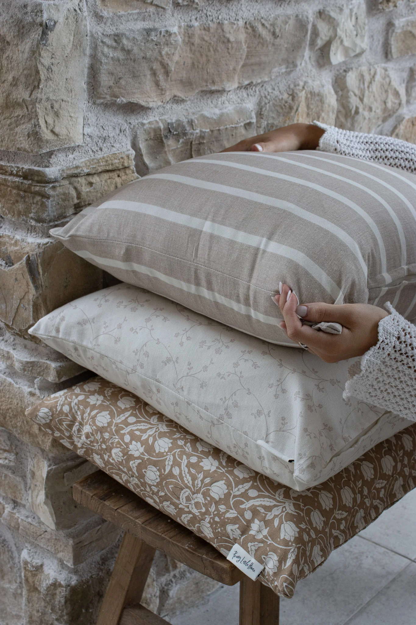 Neutral Stripe Cushion Cover - Image 3