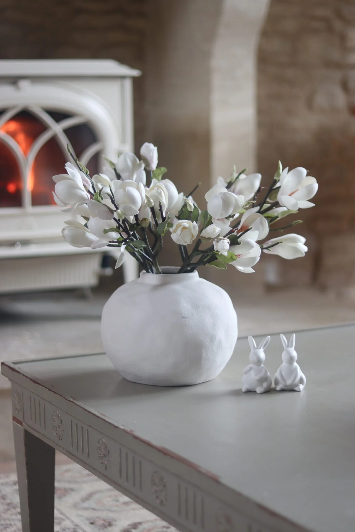 Dimpled Round Ceramic Vase - Image 5