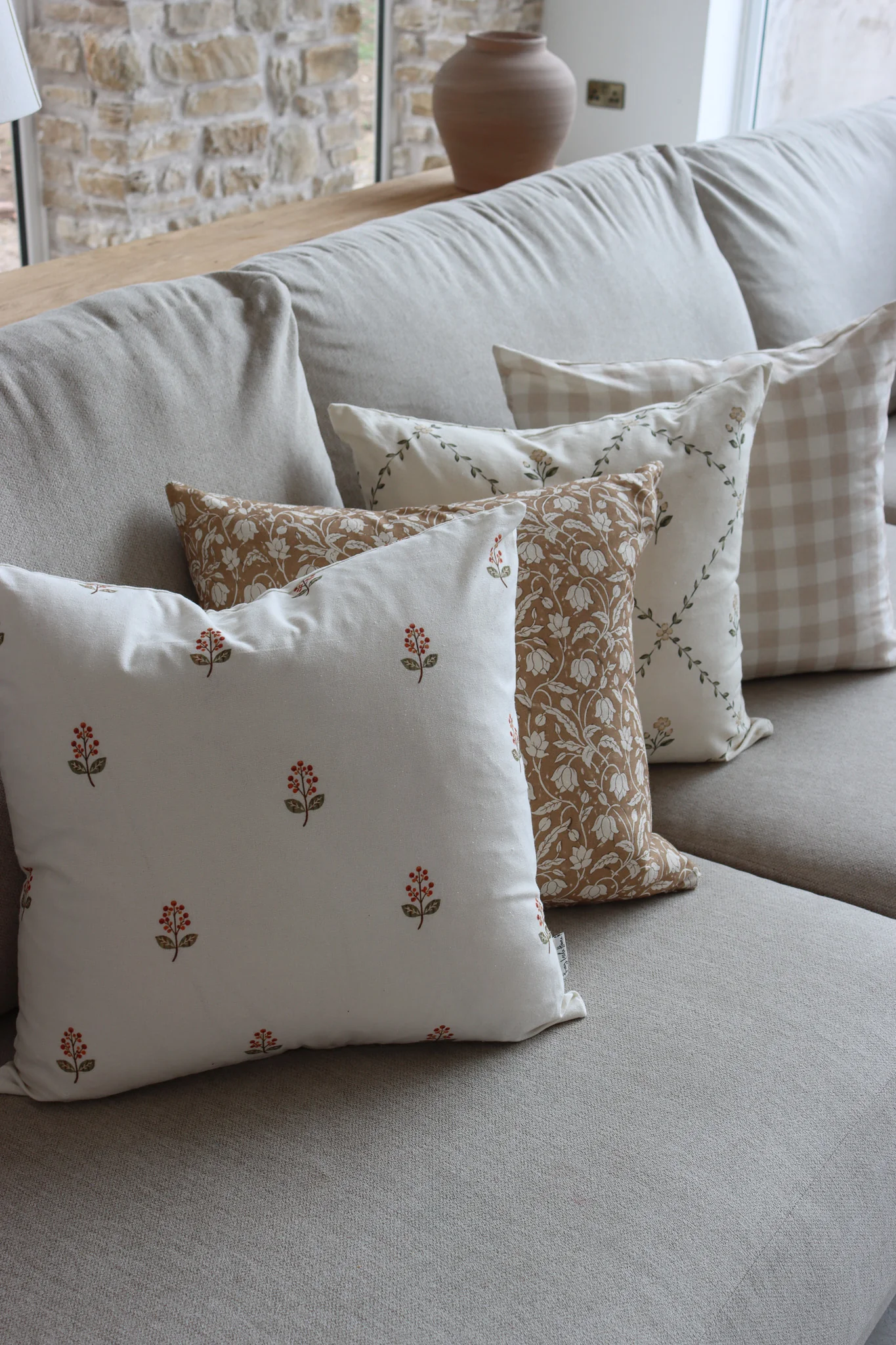 Warm Floral Cushion Combination