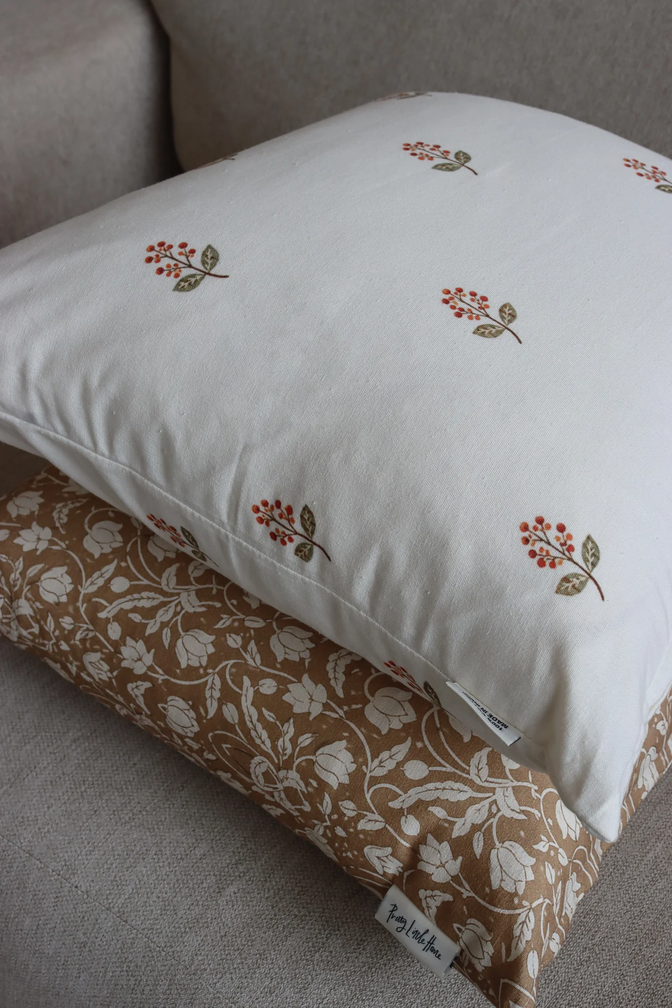 Rust Floral Cushion Cover - Image 4