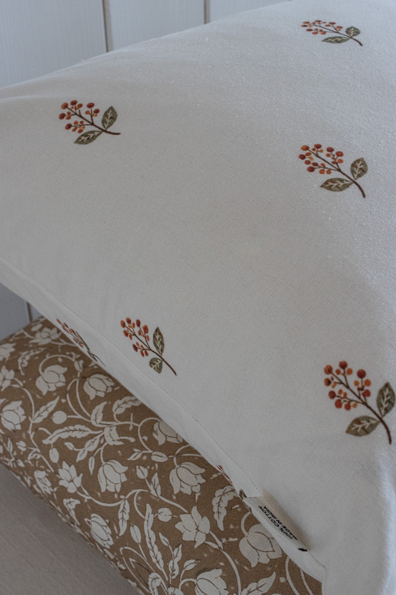 Rust Floral Cushion Cover - Image 5