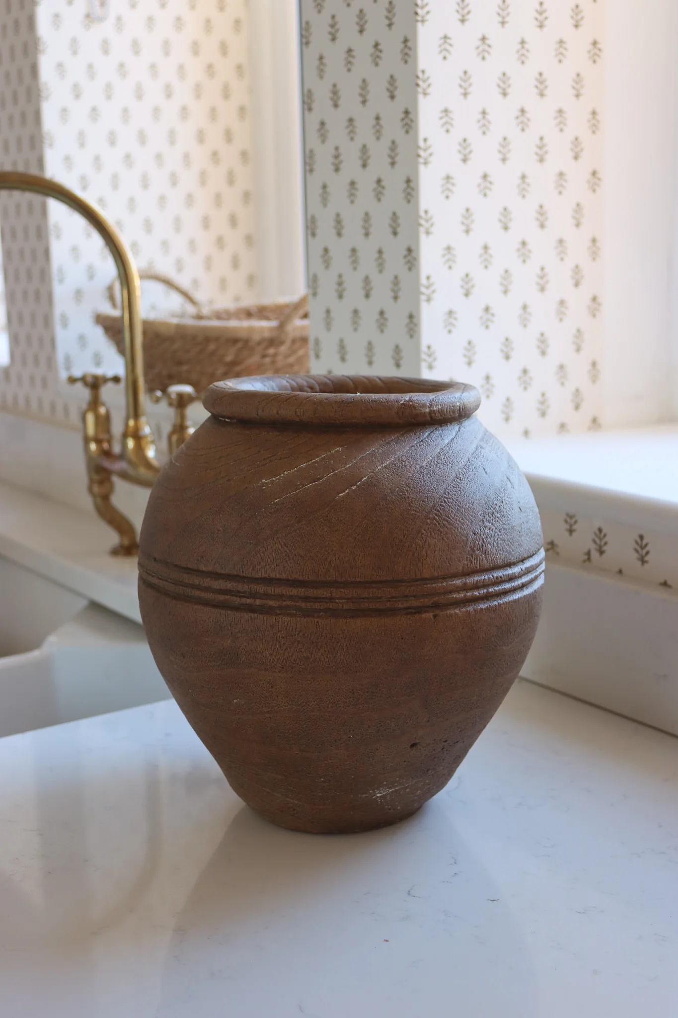 Rustic Wooden Vase - Image 4