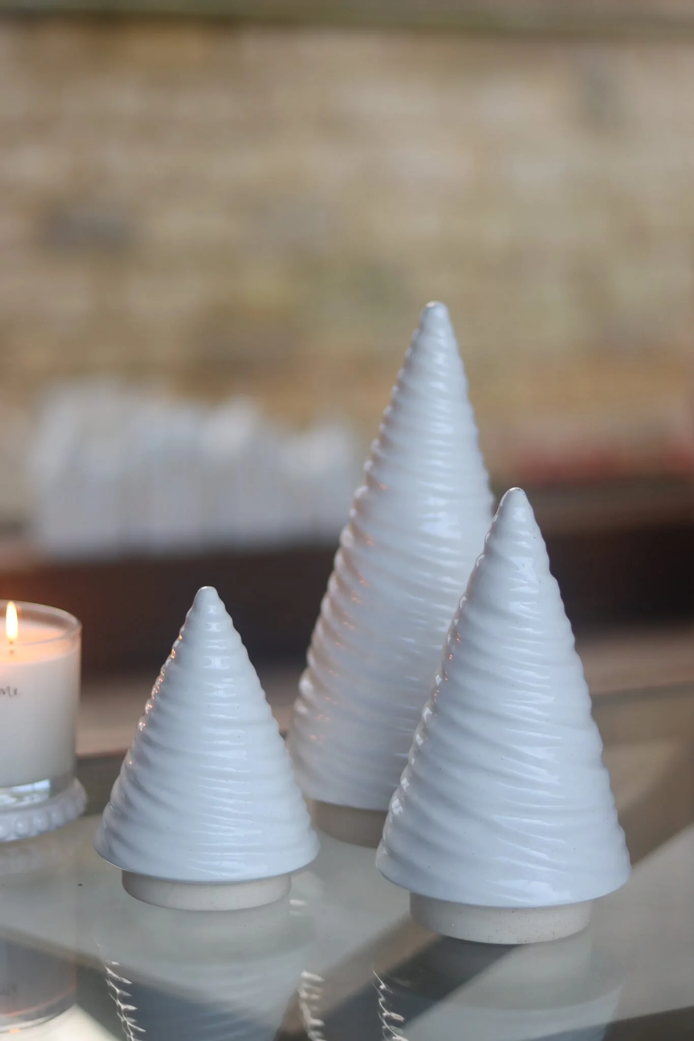 Set 3 Twisted Ceramic Christmas Trees - Image 4