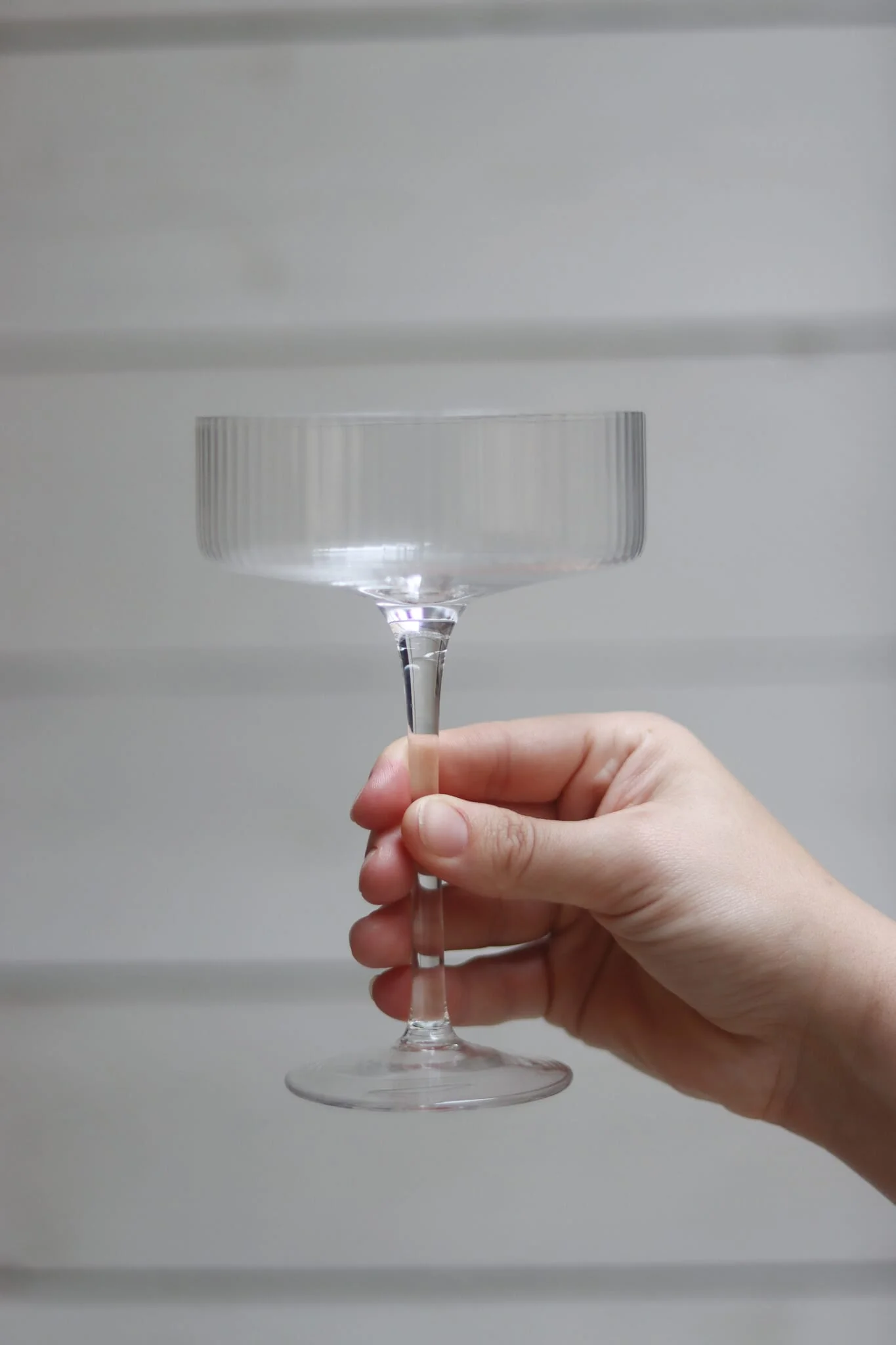 Set of 2 Champagne Coupes - Ribbed - Image 2