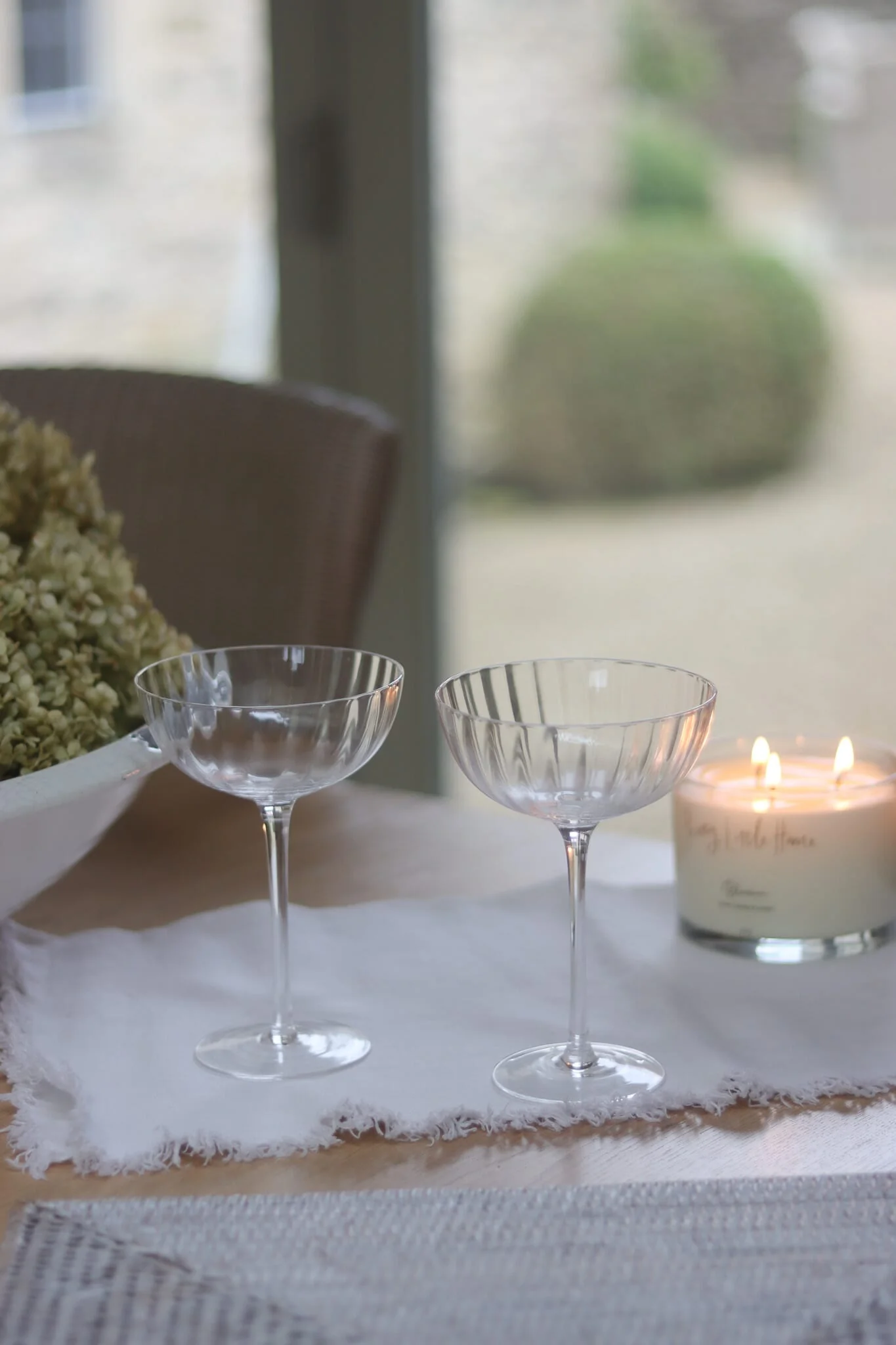 Set of 2 Cocktail Glasses - Ribbed