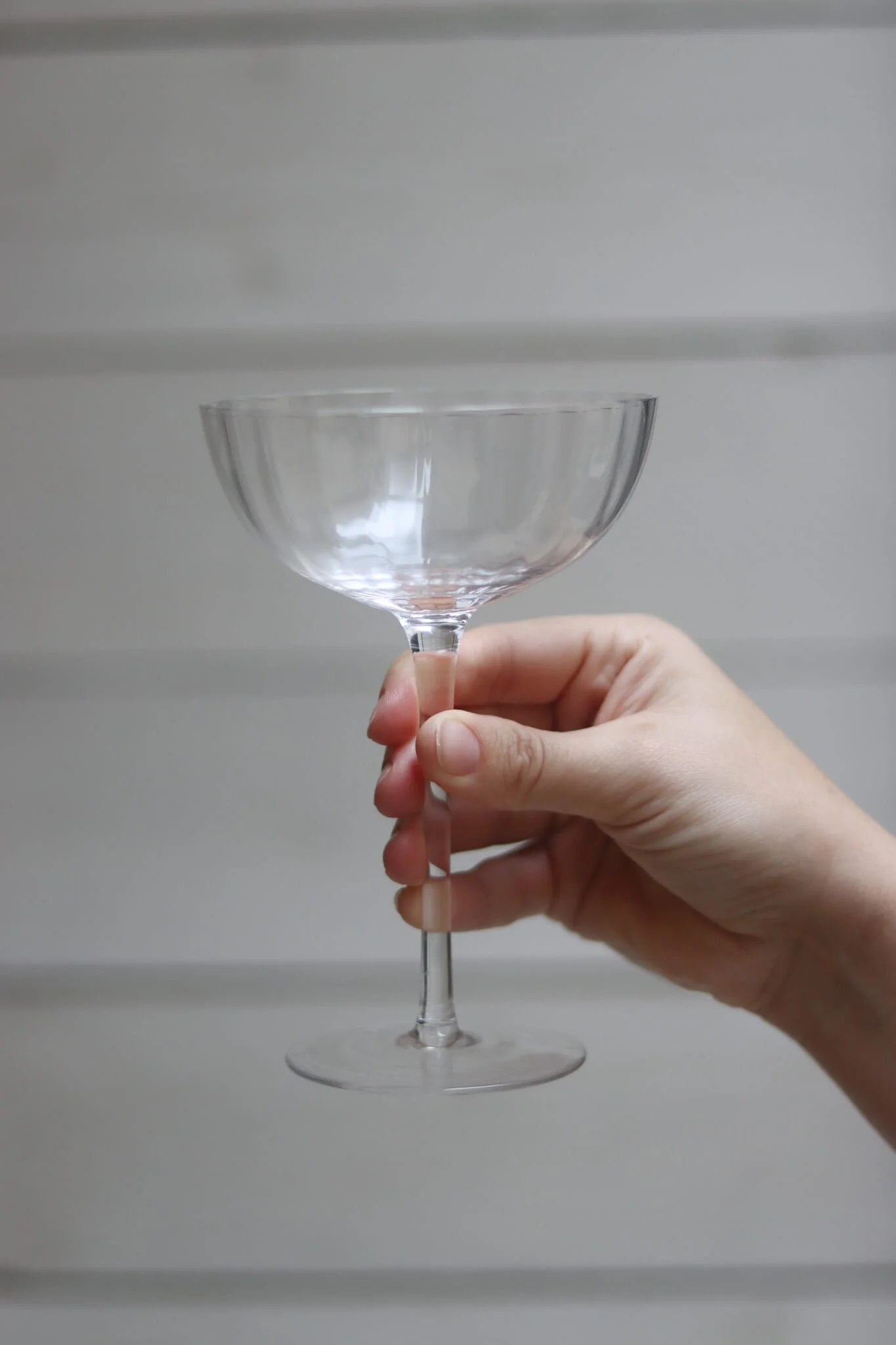 Set of 2 Cocktail Glasses - Ribbed - Image 3