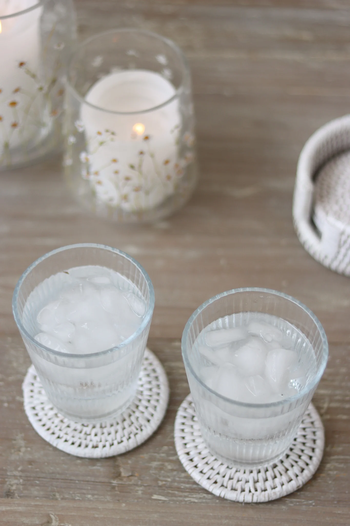 Set of 2 Glass Tumblers - Short/Ribbed - Image 2