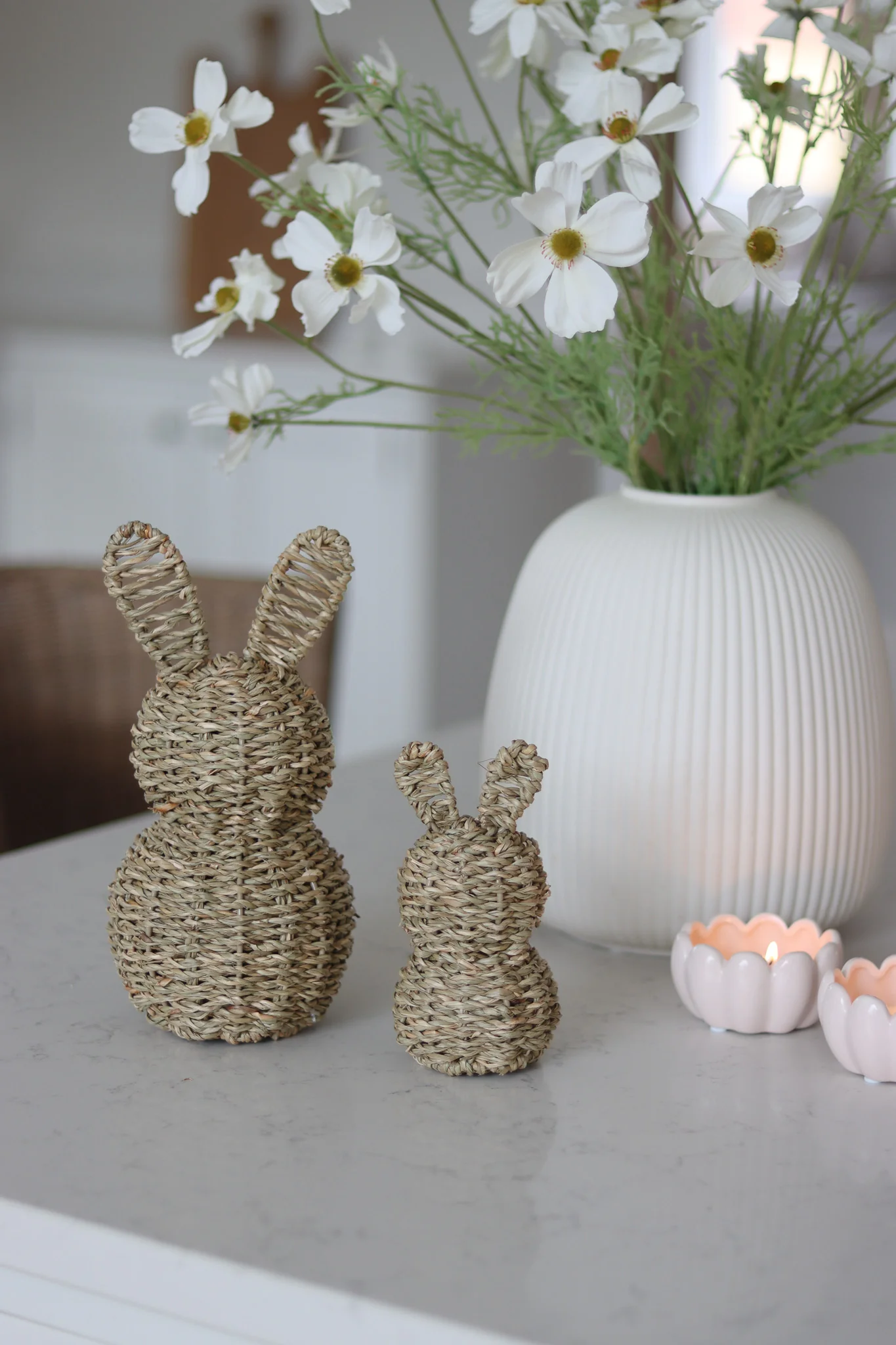 Set of 2 Seagrass Rabbits