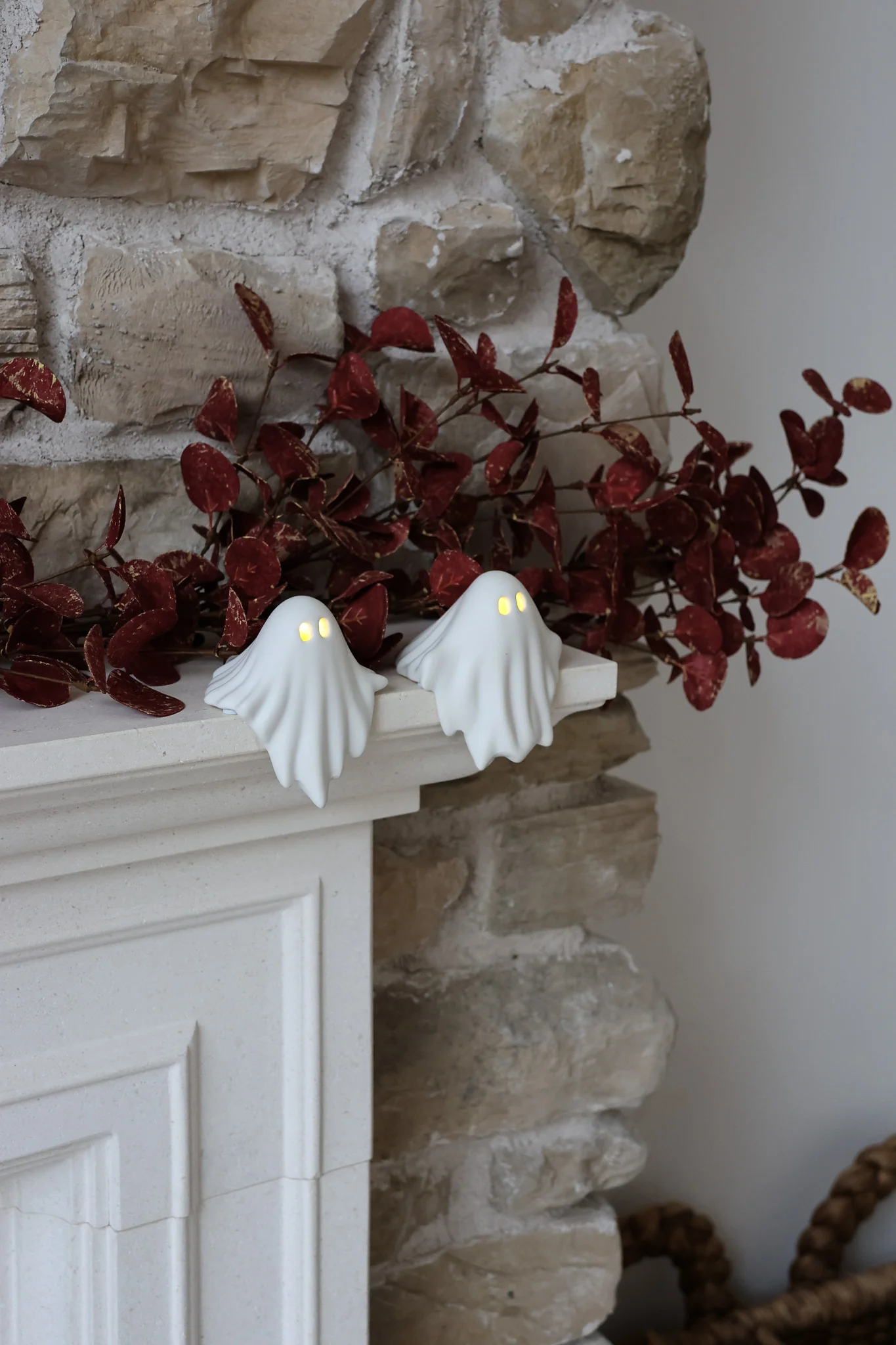Set of 2 Shelf Sitting LED Ghosts - Image 3