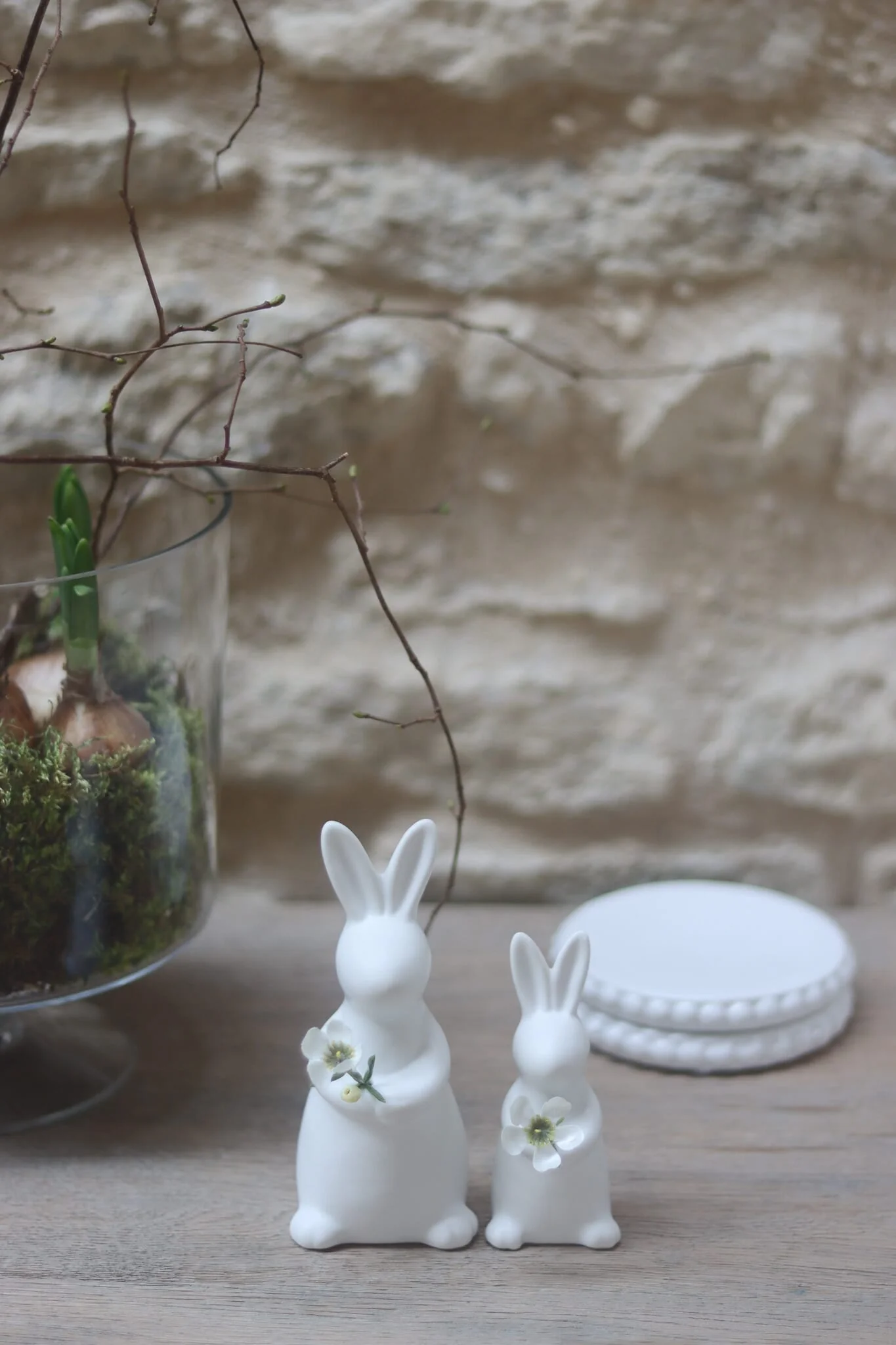 Set of 2 Standing Easter Bunnies